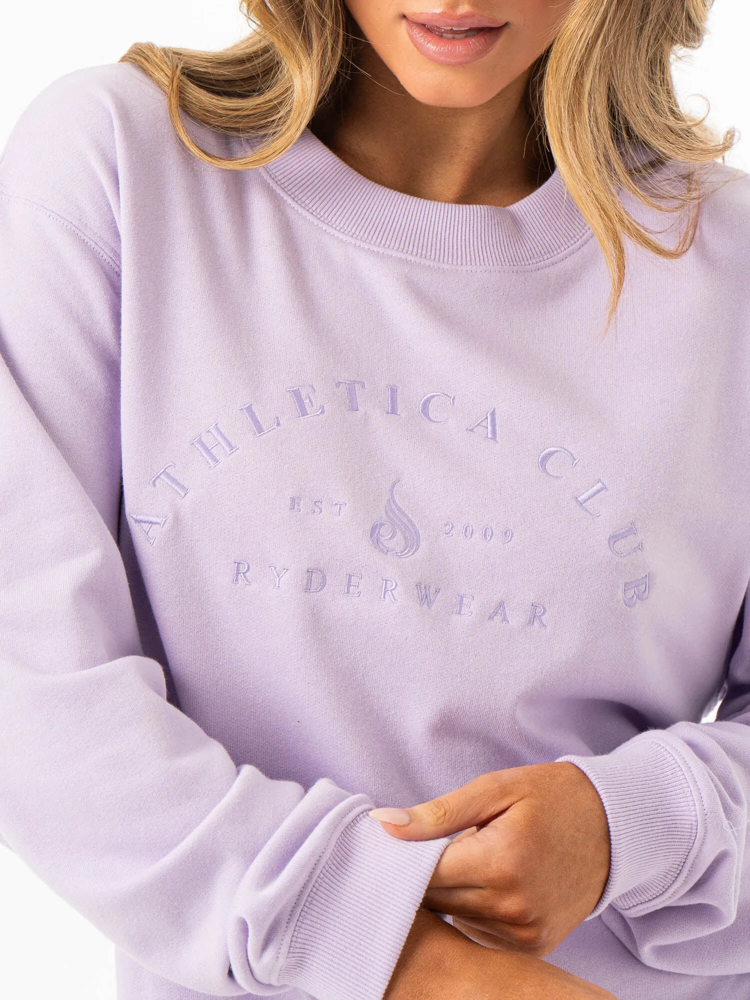 Tempo Sweater - Lilac detail work
