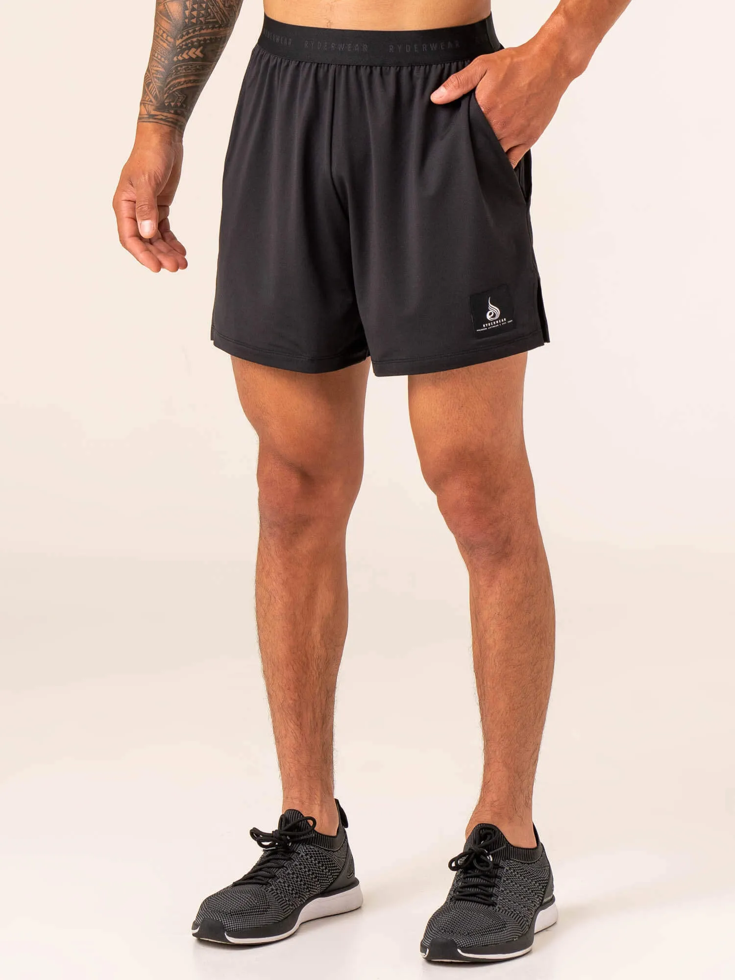 Terrain Mesh Gym Shorts - Black lightweight packable