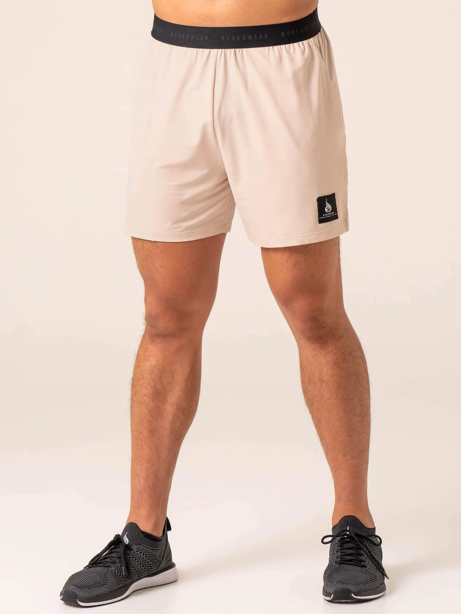 Terrain Mesh Gym Shorts - Chalk layered clothing