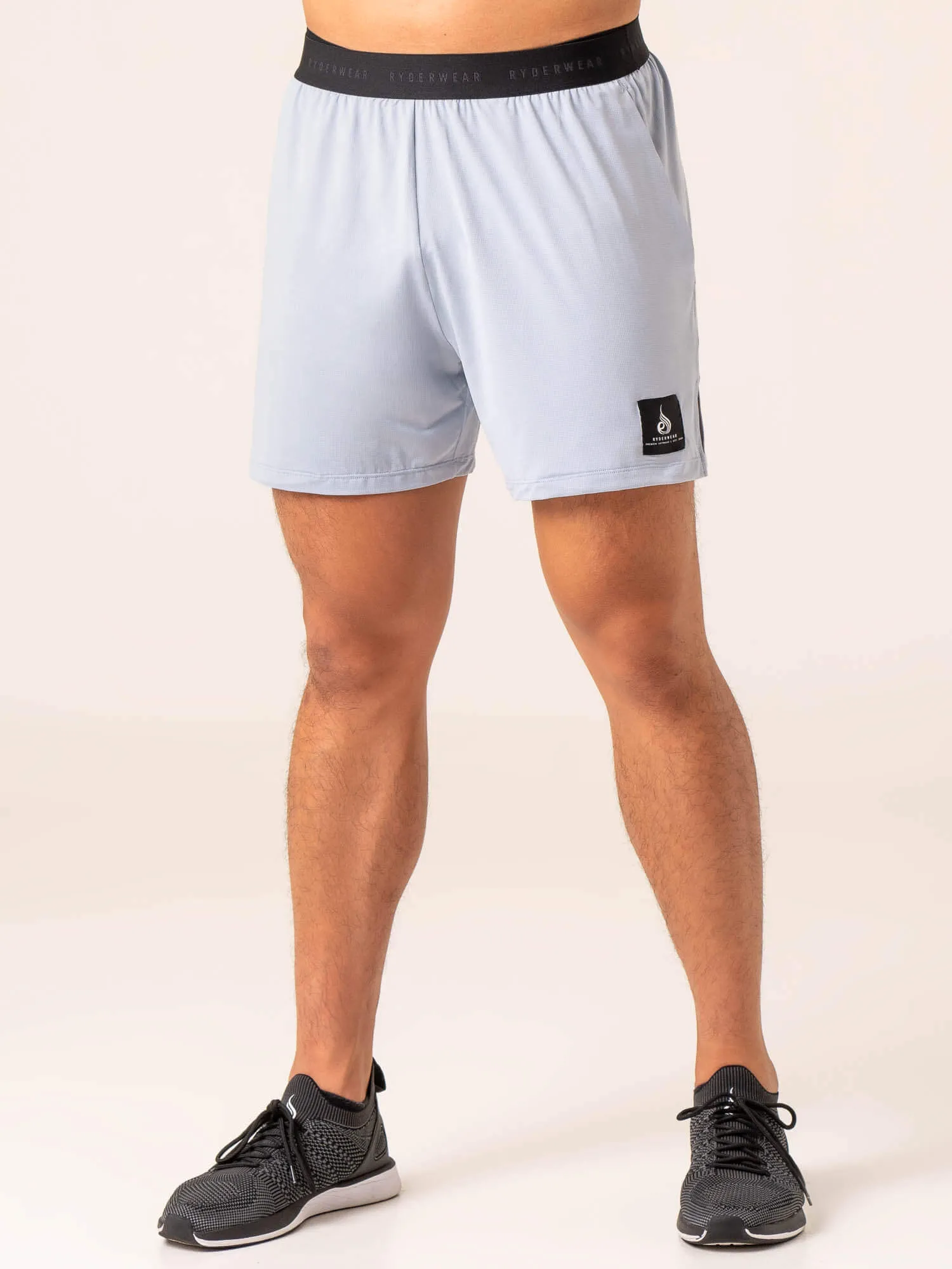 Terrain Mesh Gym Shorts - Ice Blue flexible fit
