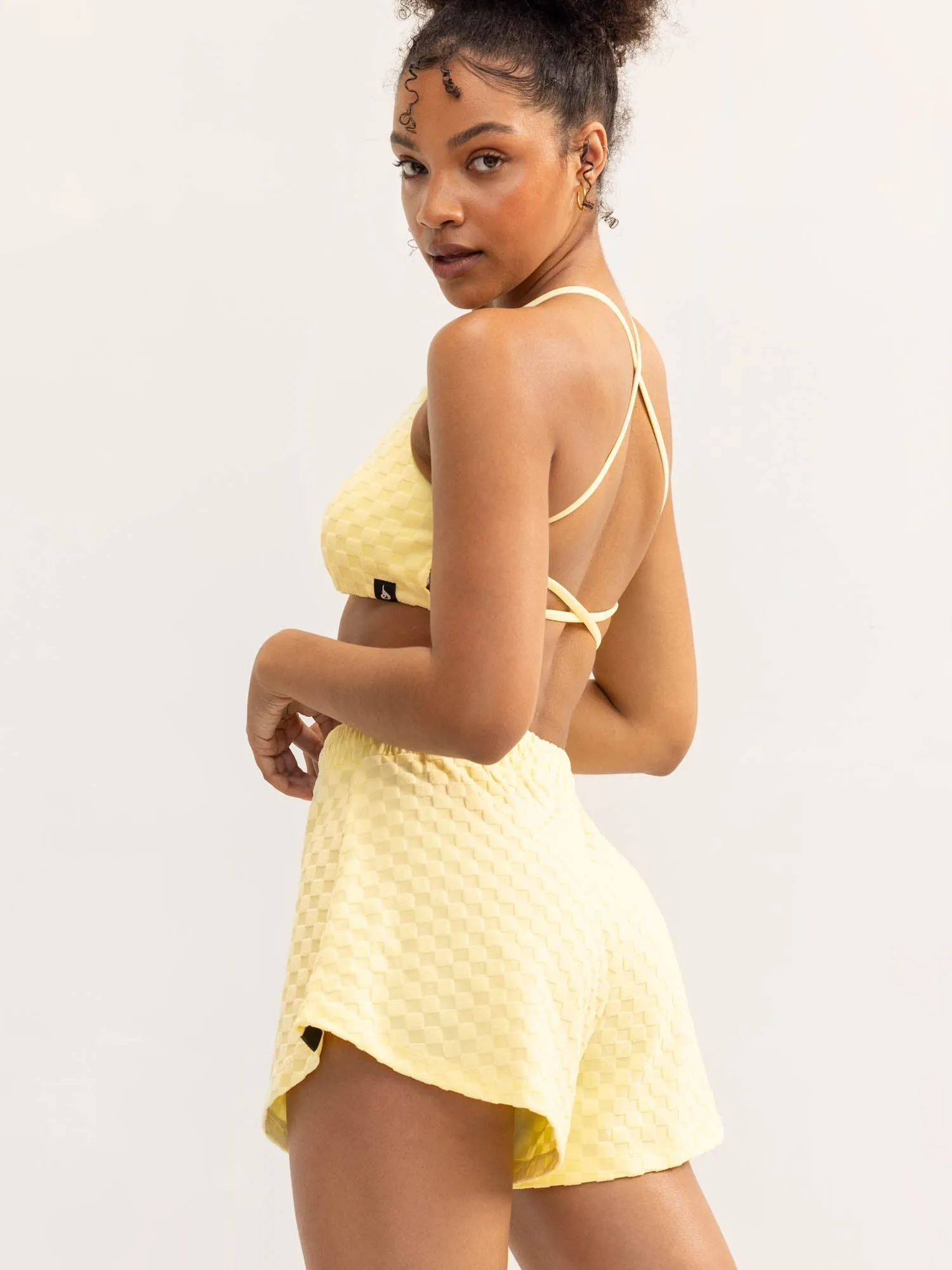 Terry Towelling Shorts - Lemon spring fashion