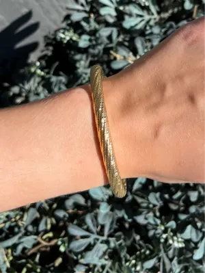 Texture Gold Bangle subtle shine