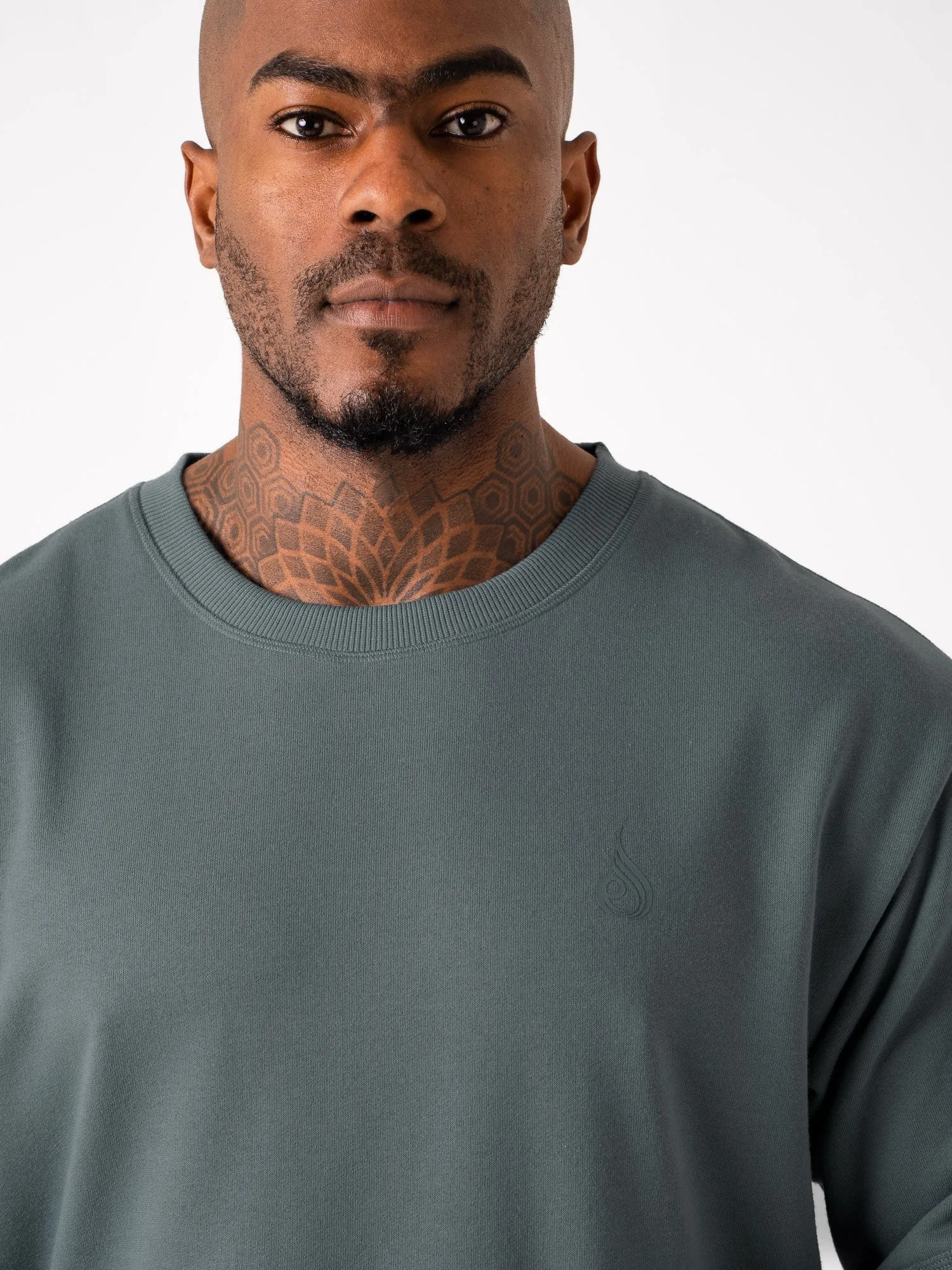 Throwback Fleece Oversized T-Shirt - Petrol casual day