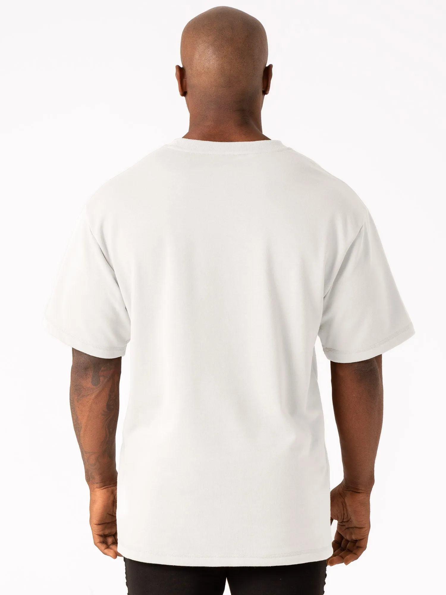 Throwback Fleece Oversized T-Shirt - White limited run