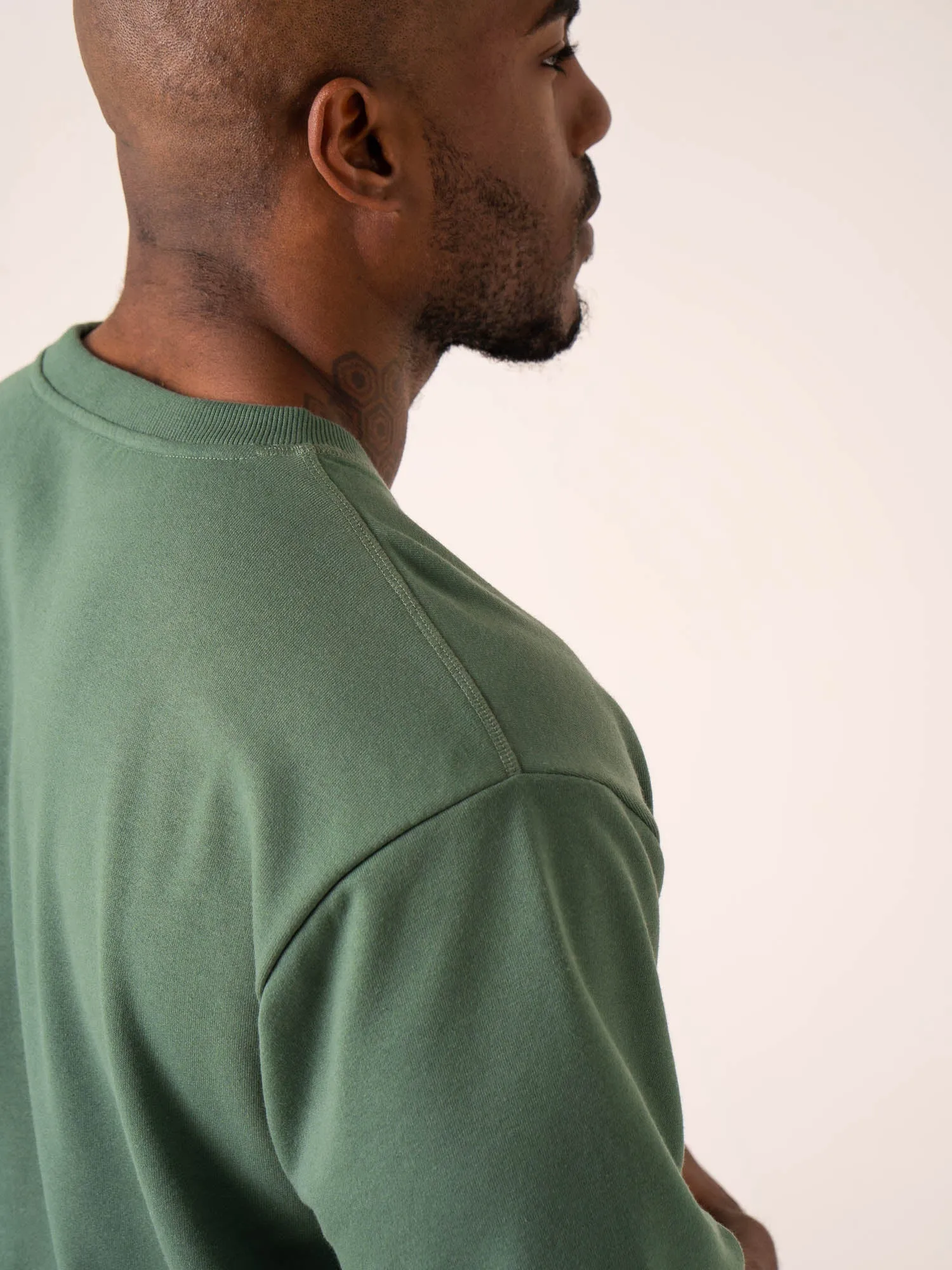 Throwback Oversized Fleece T-Shirt - Fern Green versatile style