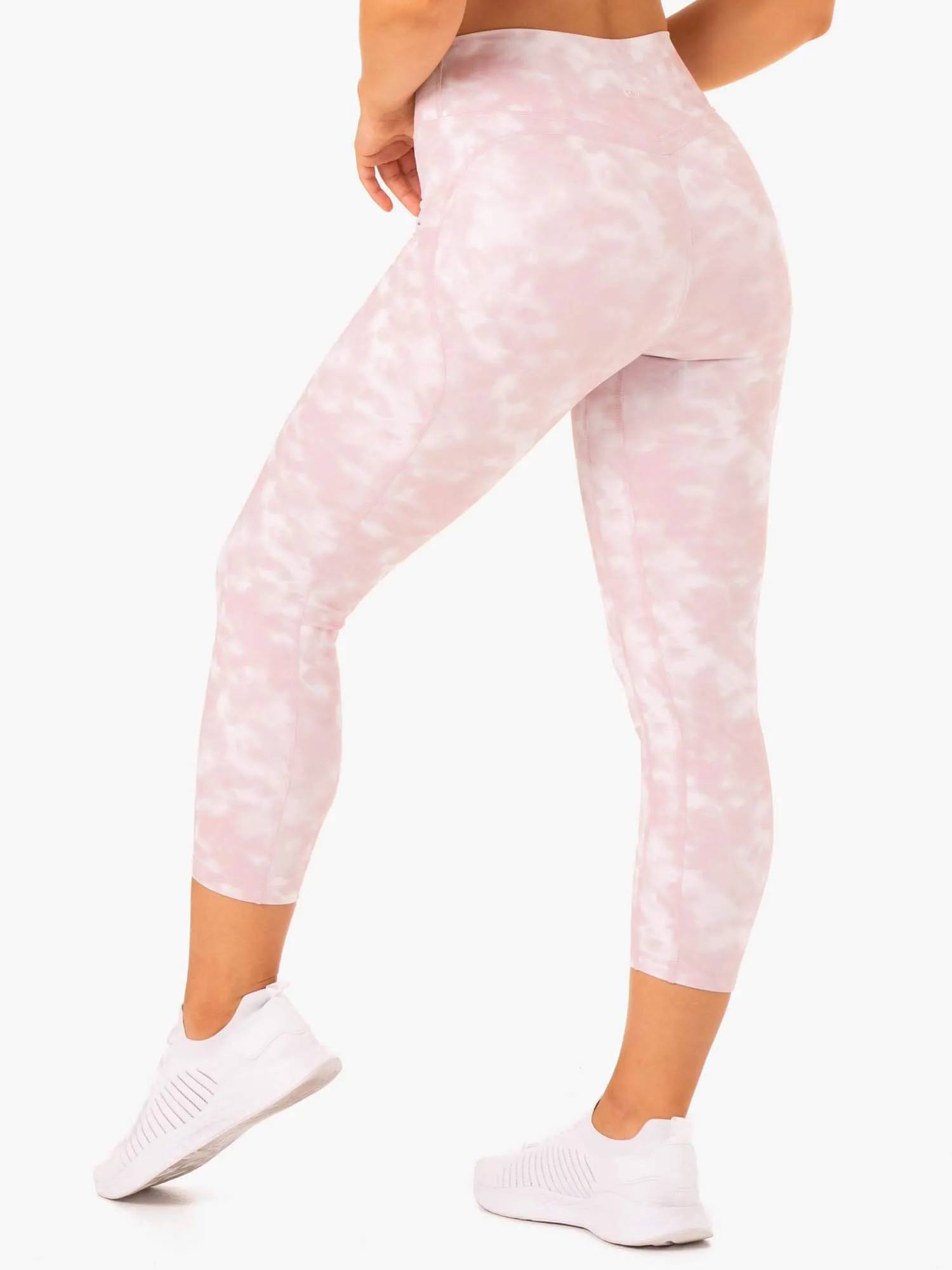 Tie Dye 7/8 Leggings - Mauve Pink Tie Dye Travel ease