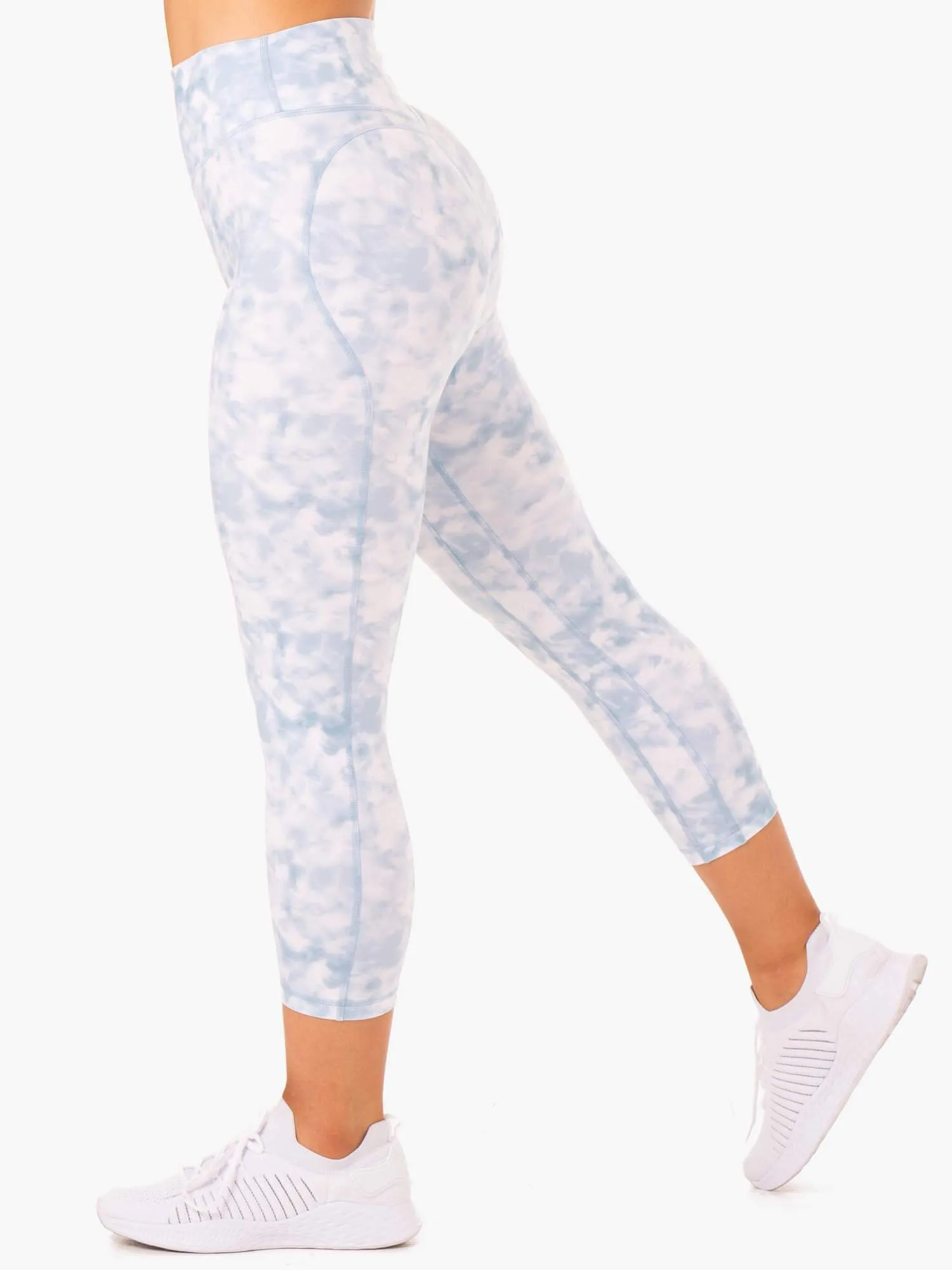 Tie Dye 7/8 Leggings - Steel Blue Tie Dye Daily comfort