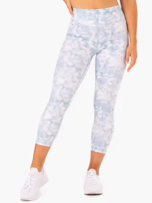 Tie Dye 7/8 Leggings - Steel Blue Tie Dye Soft wear