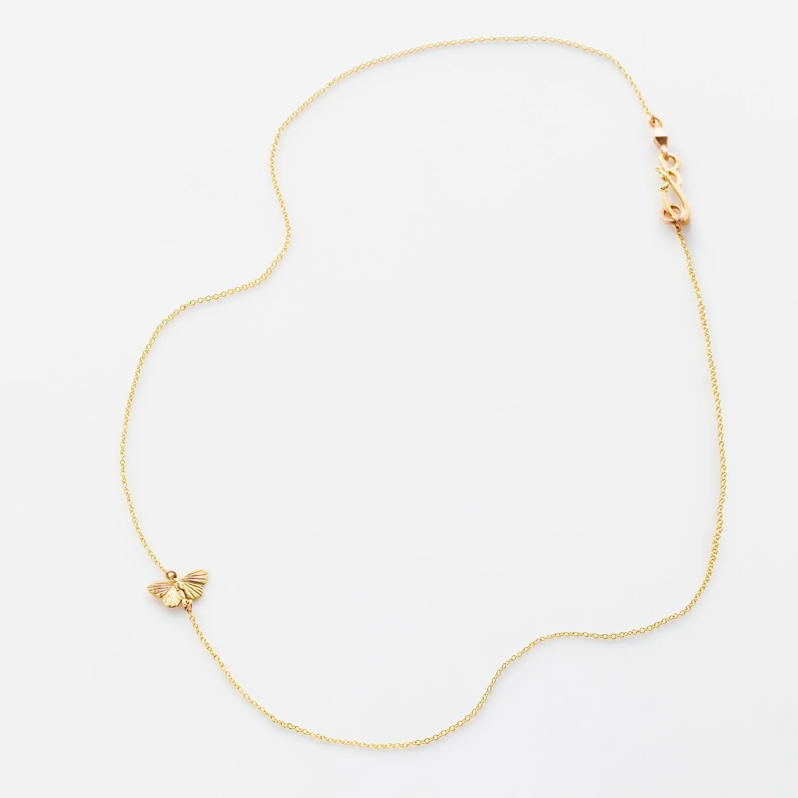 Tiny Asterope Single Migration Necklace - 18K Yellow Gold Cozy Memory