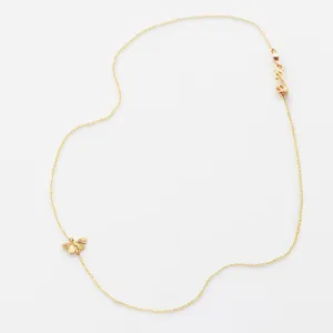 Tiny Asterope Single Migration Necklace - 18K Yellow Gold Cozy Memory