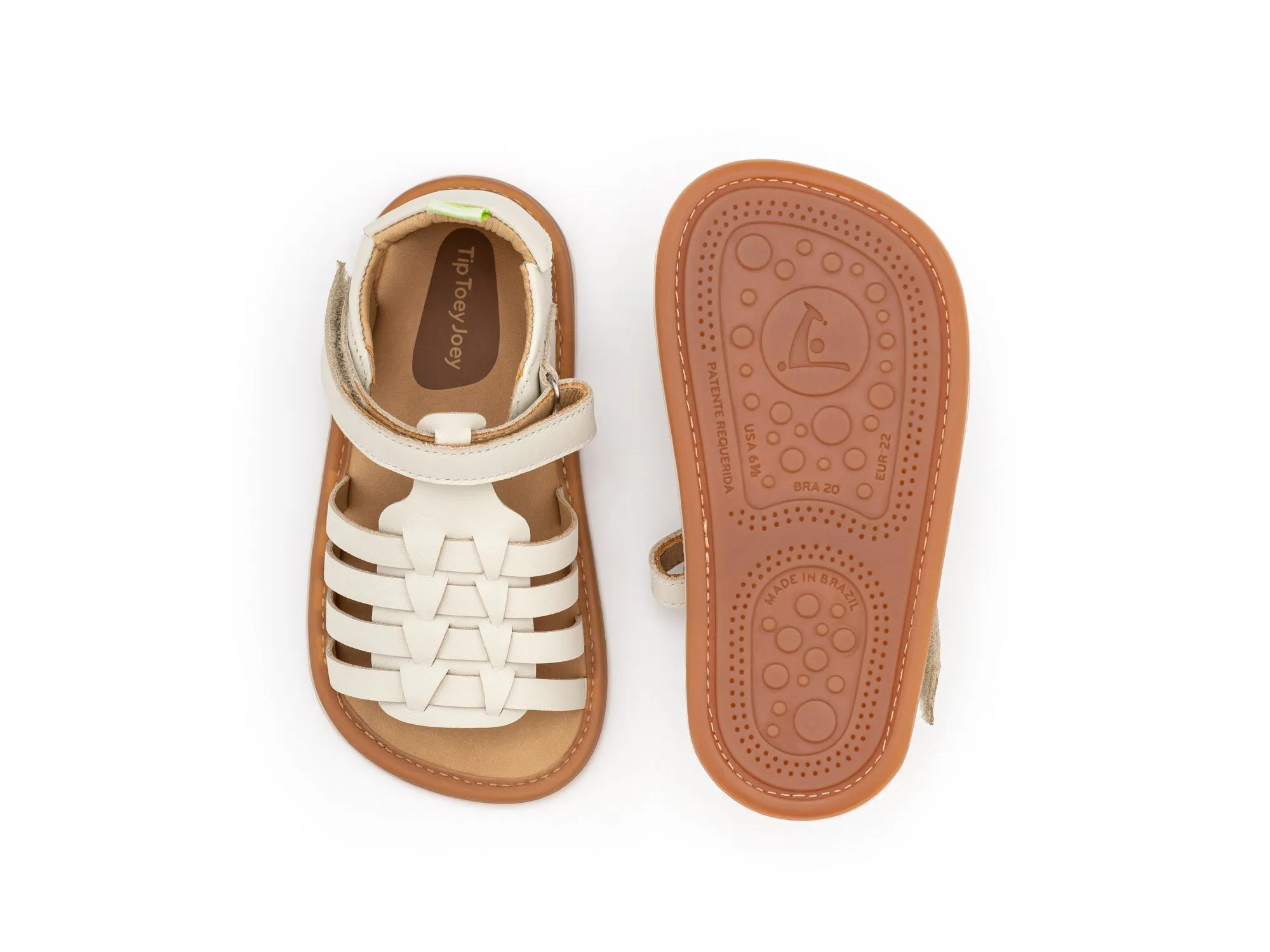 Tip Toey Joey Boy's And Girl's Athena Sandals - Tapioca Morning Run