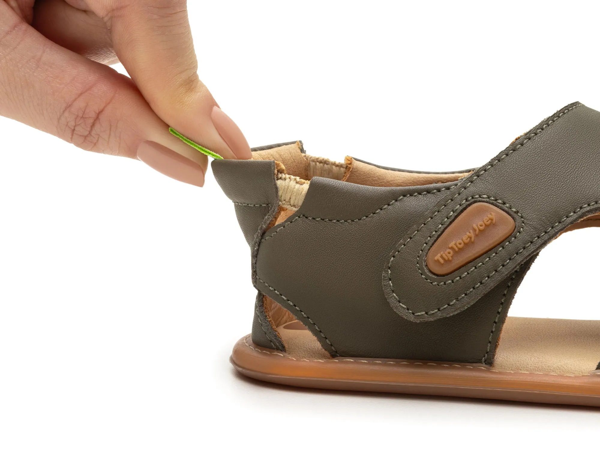Tip Toey Joey Boy's and Girl's Boomy Sandals - Mineral Green Earth Mood