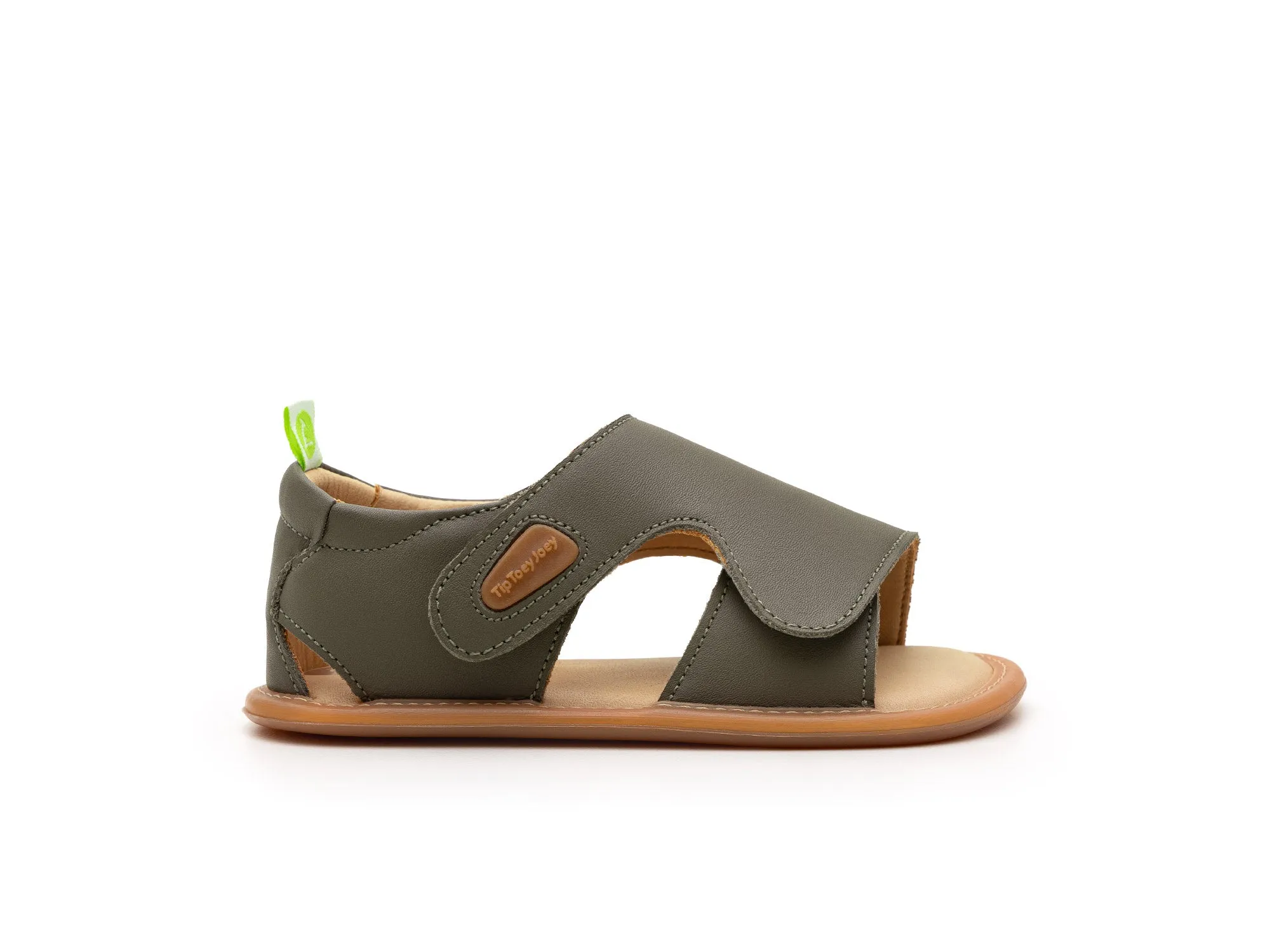 Tip Toey Joey Boy's and Girl's Boomy Sandals - Mineral Green Light Heart