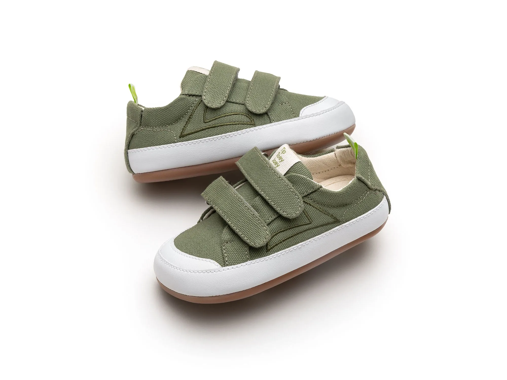 Tip Toey Joey Boy's and Girl's Bossy Green Sneakers - Lona Verde Pistache vibe daily