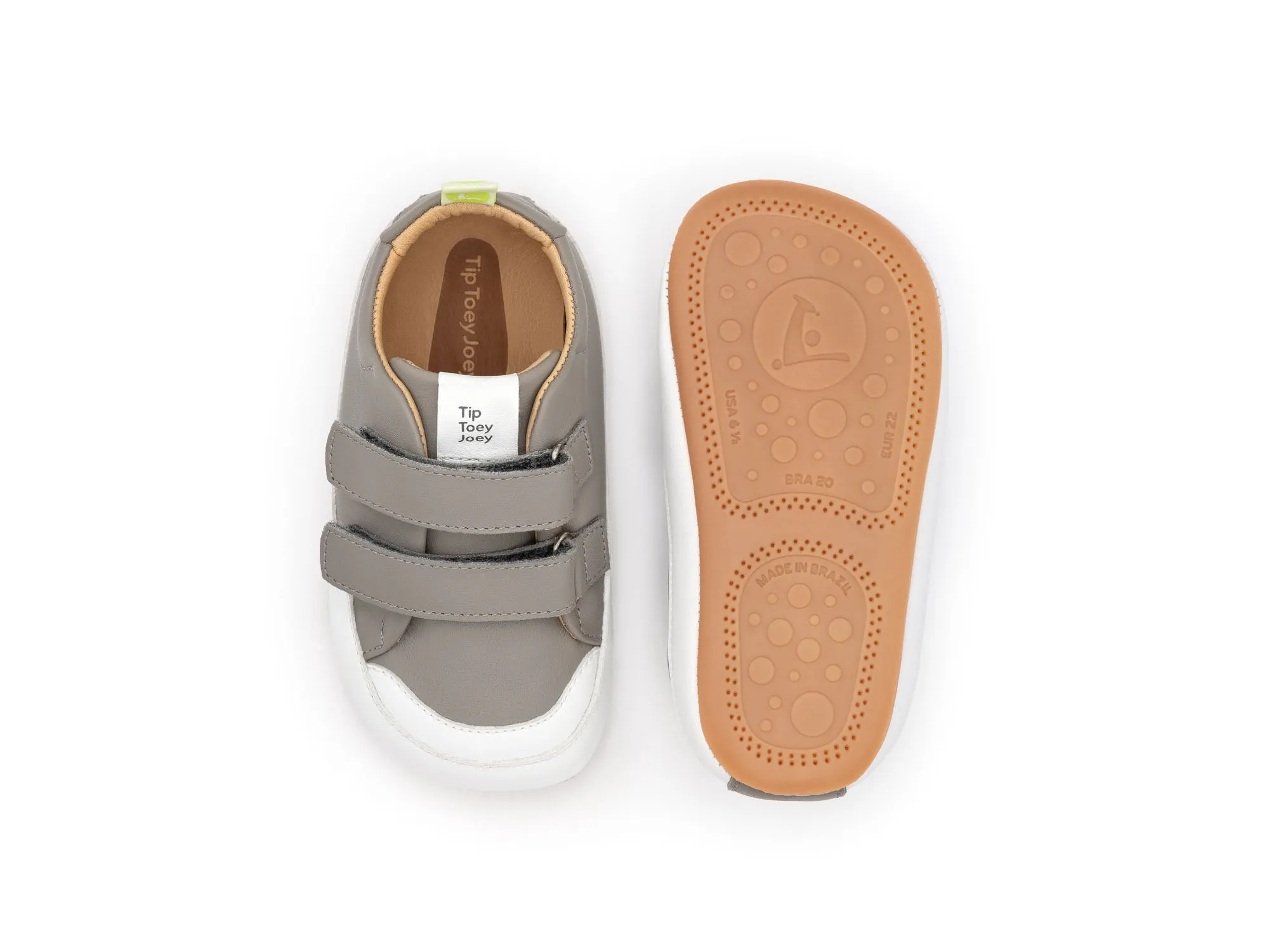 Tip Toey Joey Boy's and Girl's Bossy Sneakers - Aluminum / White chill edge