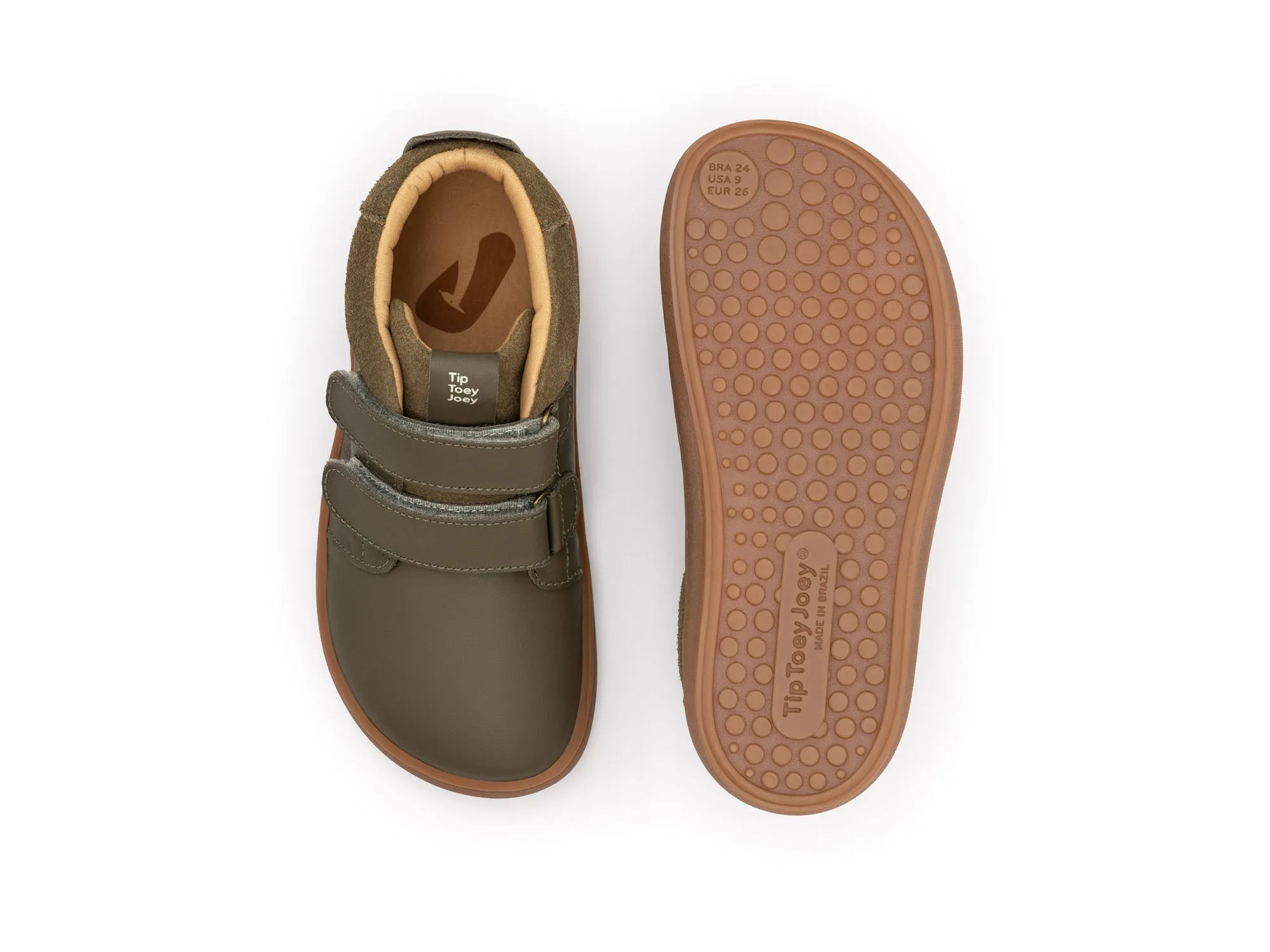 Tip Toey Joey Boy's and Girl's Cascade Boots - Mineral Green / Olive Suede active blend