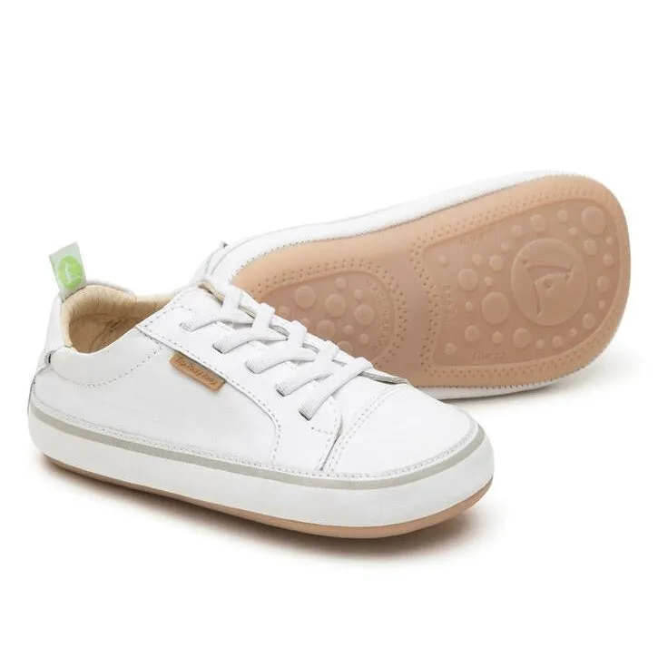Tip Toey Joey Boy's and Girl's Funky Sneakers - White / White smooth step