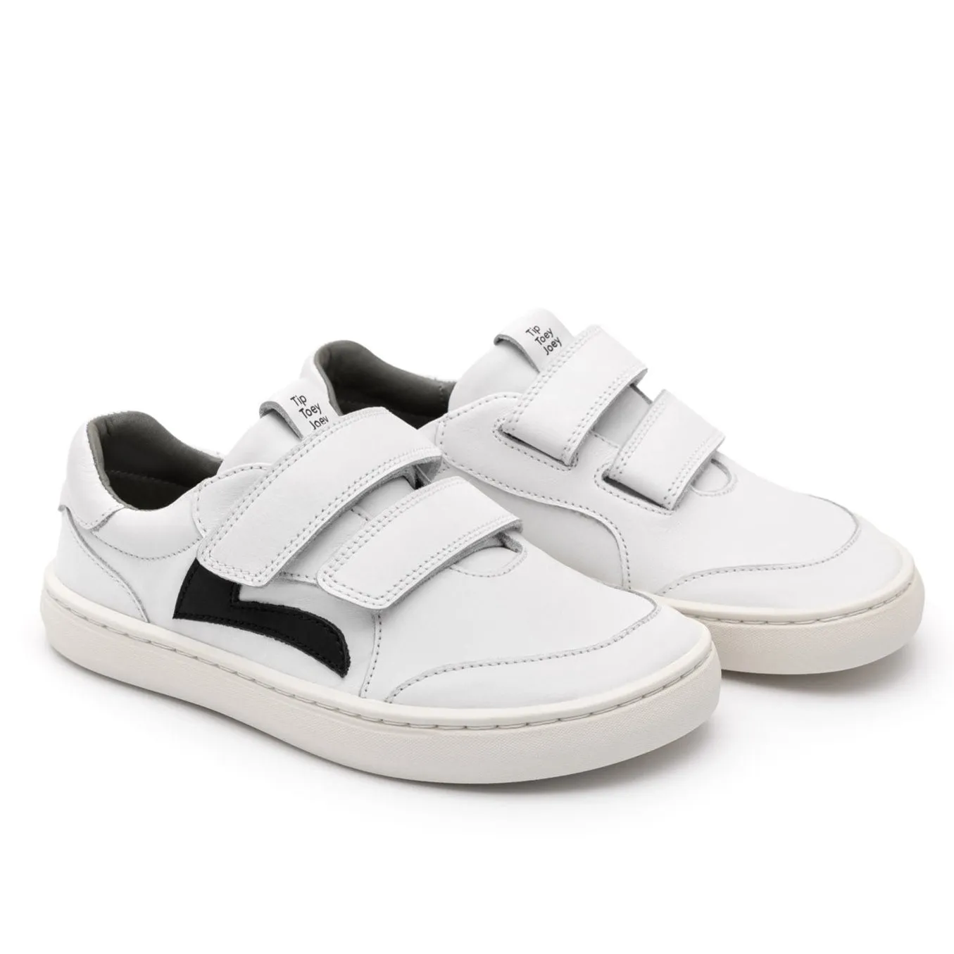 Tip Toey Joey Boy's And Girl's Landy Sneakers - White / Black light step