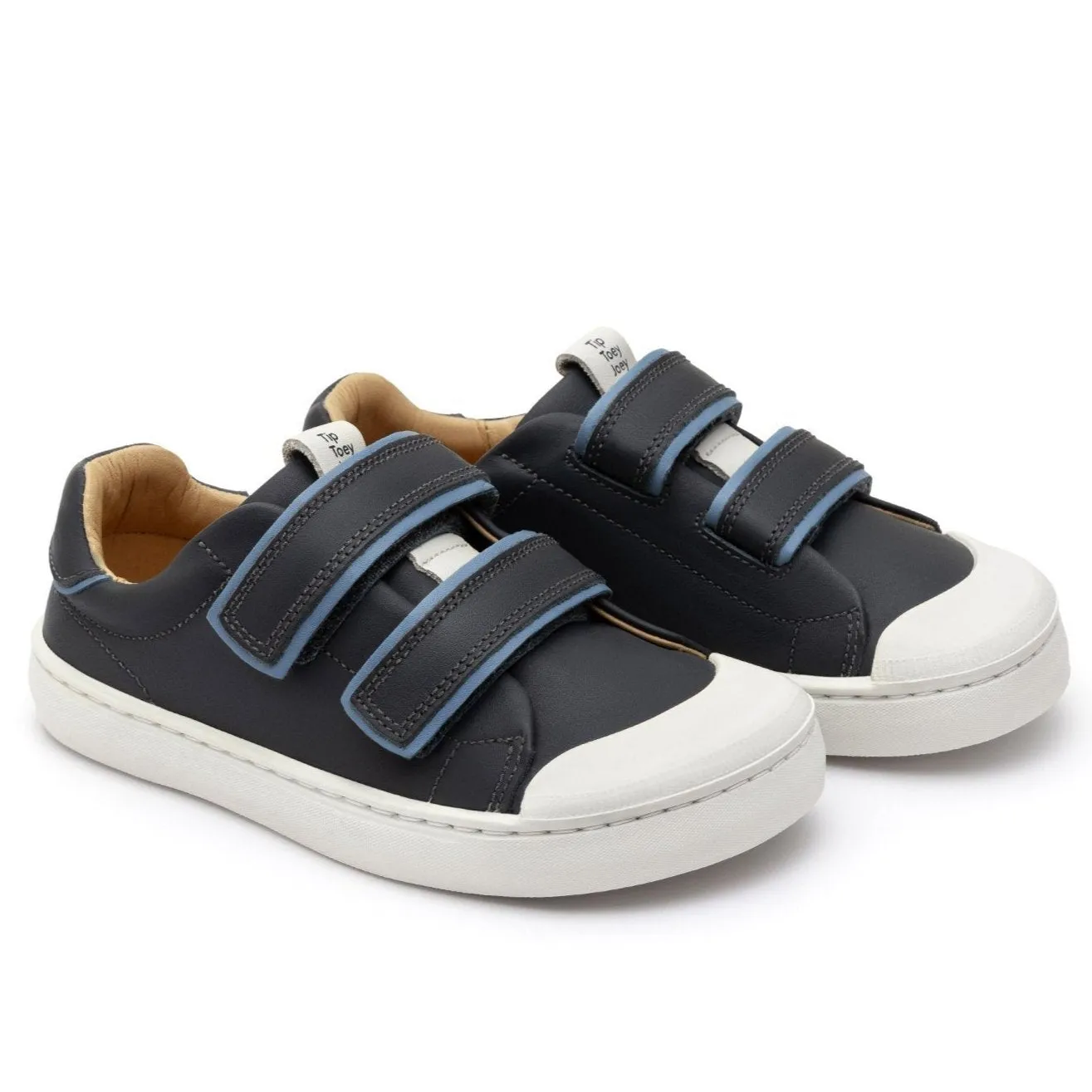 Tip Toey Joey Boy's and Girl's Ramp Colors Sneakers - Ash / Denim / Denim smart soft