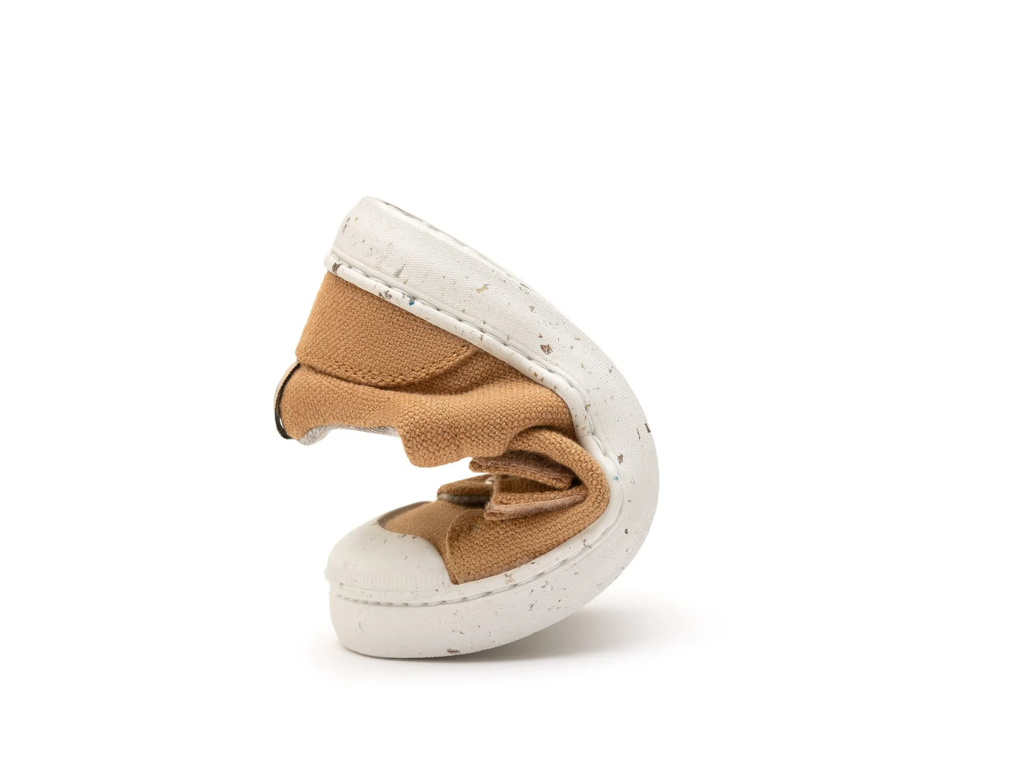 Tip Toey Joey Boy's and Girl's Ramp Green Sneakers - Natural Organic Canvas weekend mode