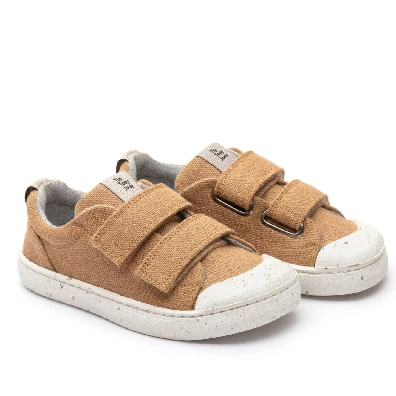 Tip Toey Joey Boy's and Girl's Ramp Green Sneakers - Natural Organic Canvas rest time