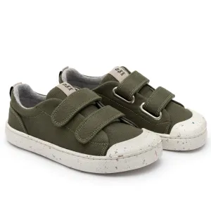 Tip Toey Joey Boy's And Girl's Ramp Green Sneakers - Verde Musgo Eco Canvas go outside