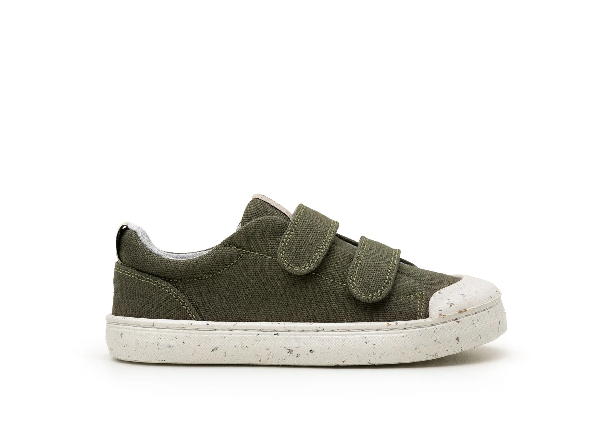 Tip Toey Joey Boy's And Girl's Ramp Green Sneakers - Verde Musgo Eco Canvas soft cloud