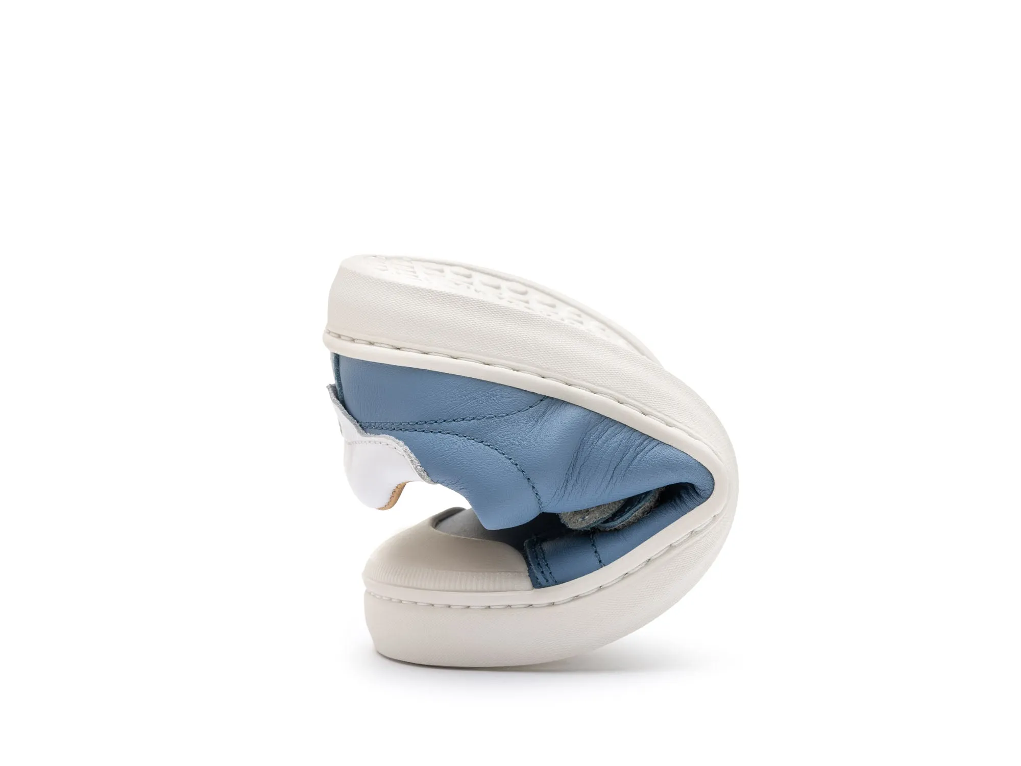 Tip Toey Joey Boy's and Girl's Ramp Sneakers - Denim / White soft edge