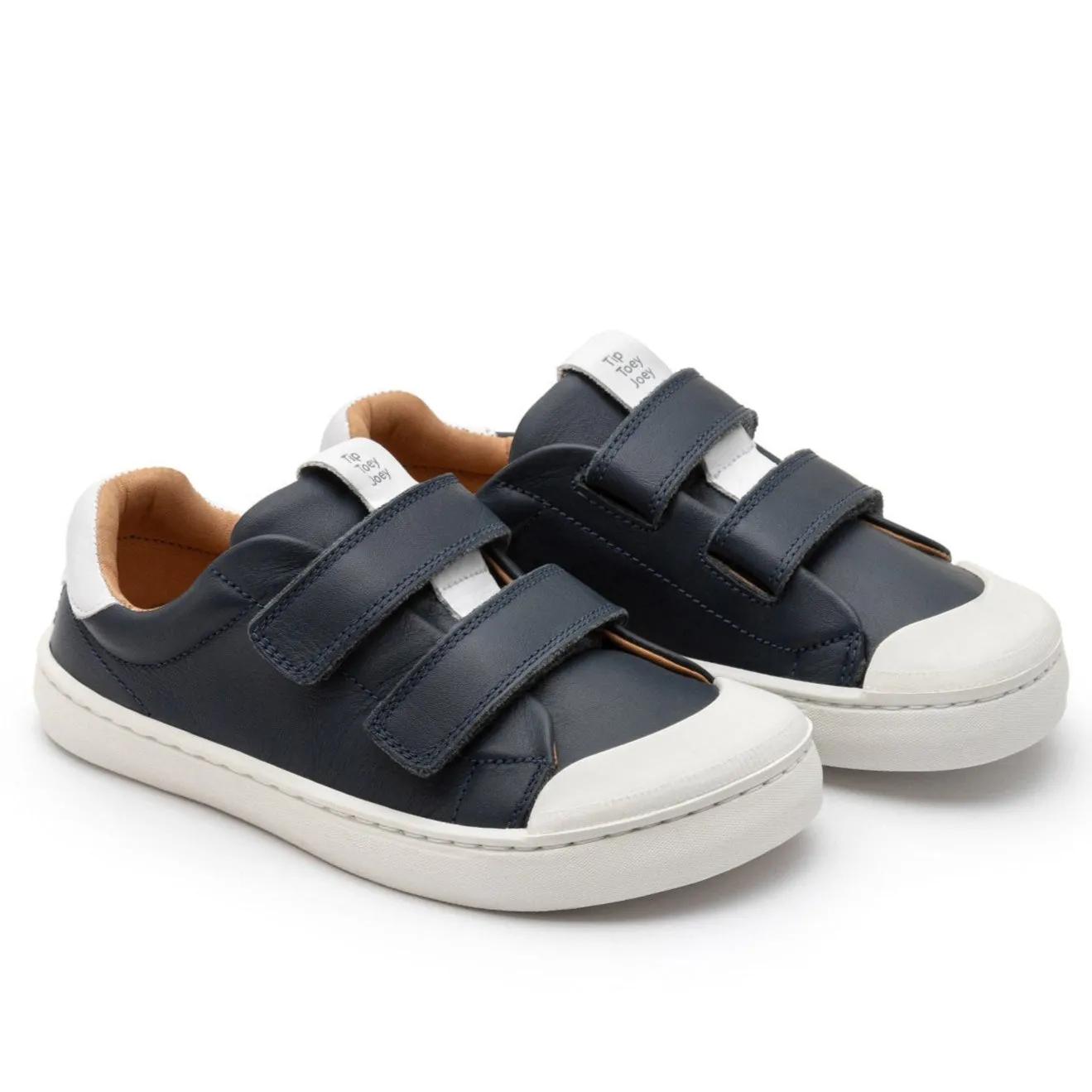 Tip Toey Joey Boy's and Girl's Ramp Sneakers - Navy / White street smart