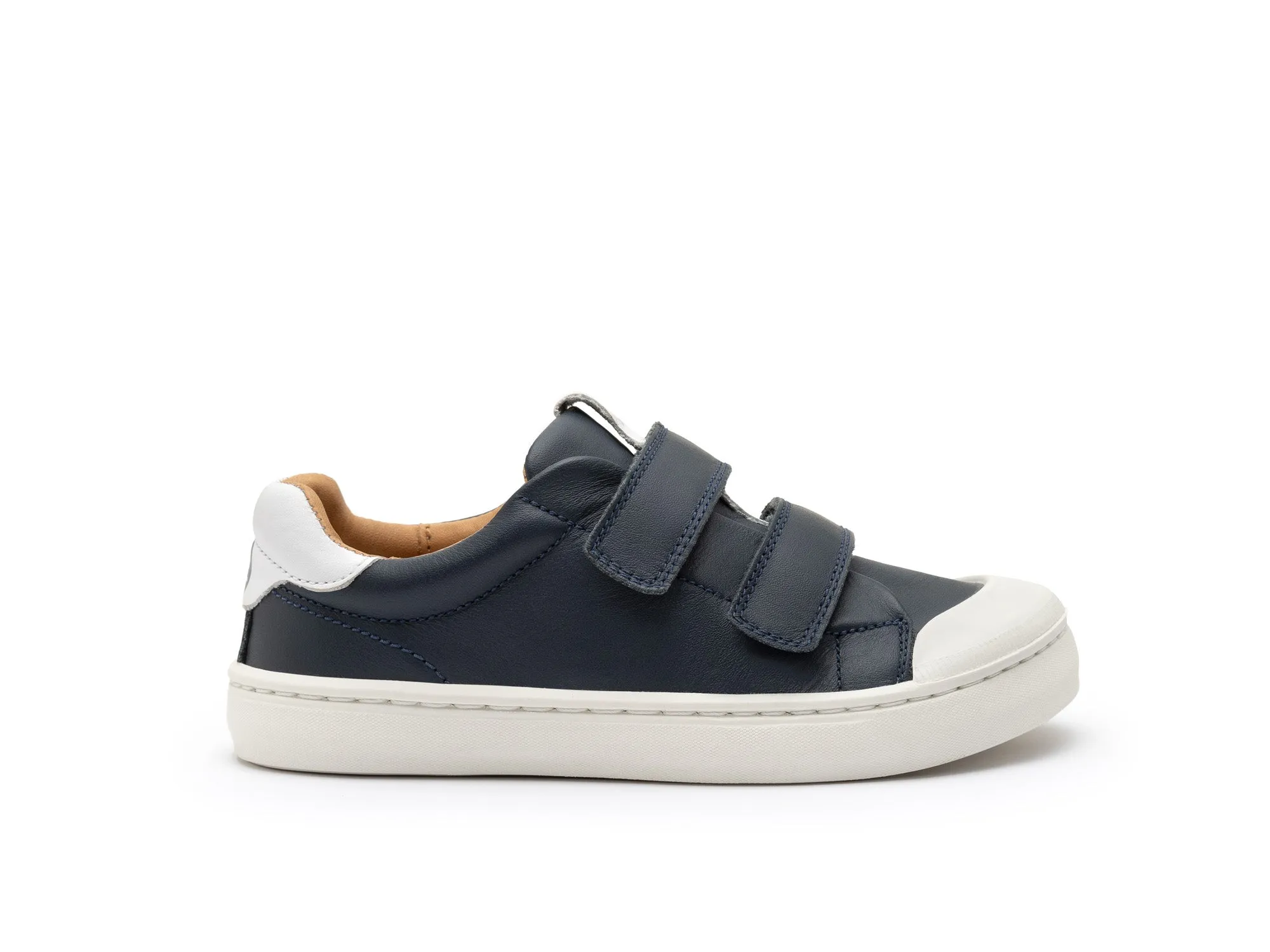 Tip Toey Joey Boy's and Girl's Ramp Sneakers - Navy / White soft soul