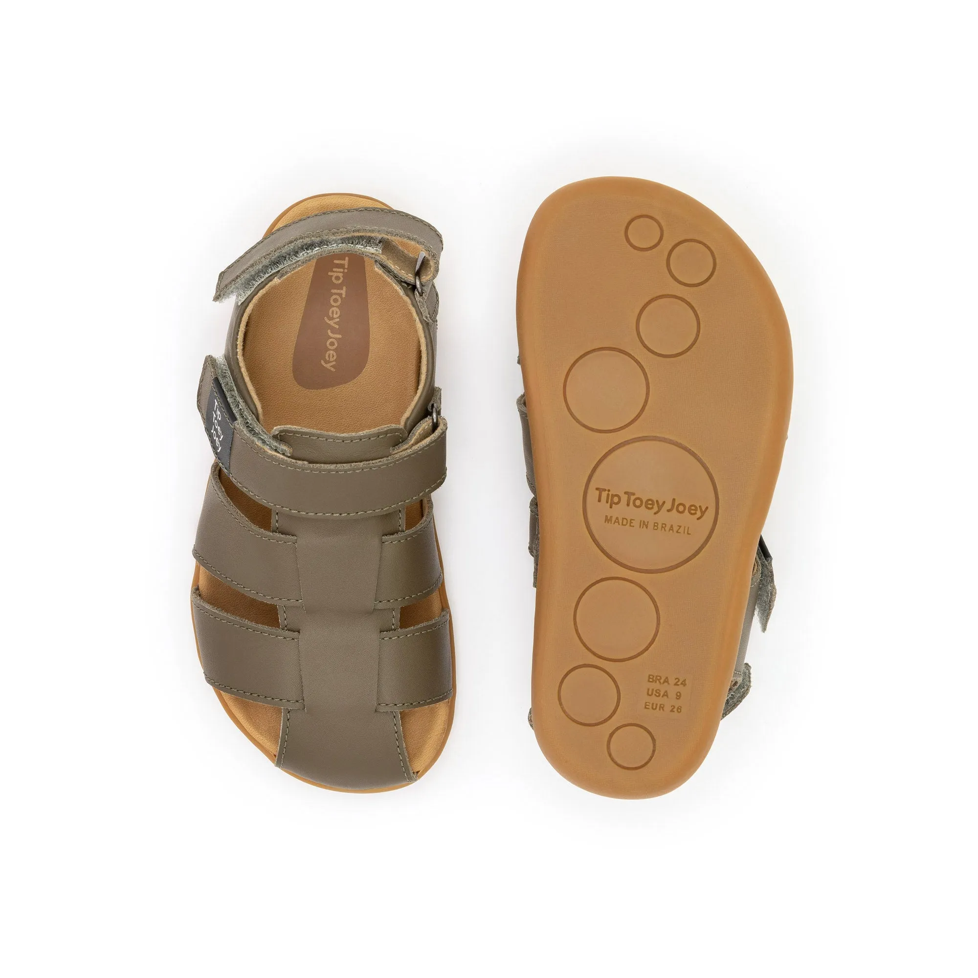 Tip Toey Joey Boy's and Girl's Sand Sandals - Mineral Green Lazy Mood
