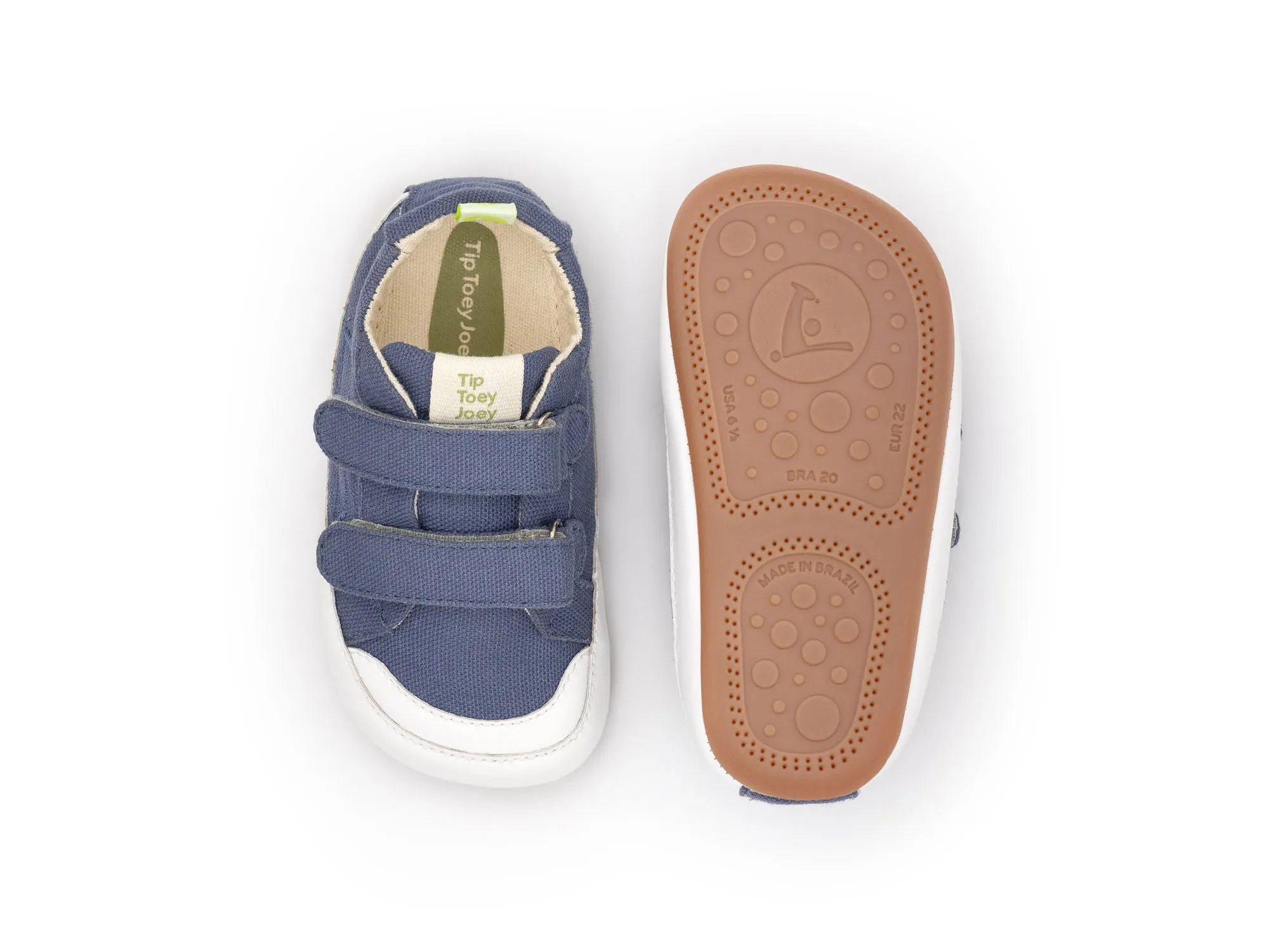 Tip Toey Joey Boy's Bossy Green Sneakers - Lona Azul Klein travel mood