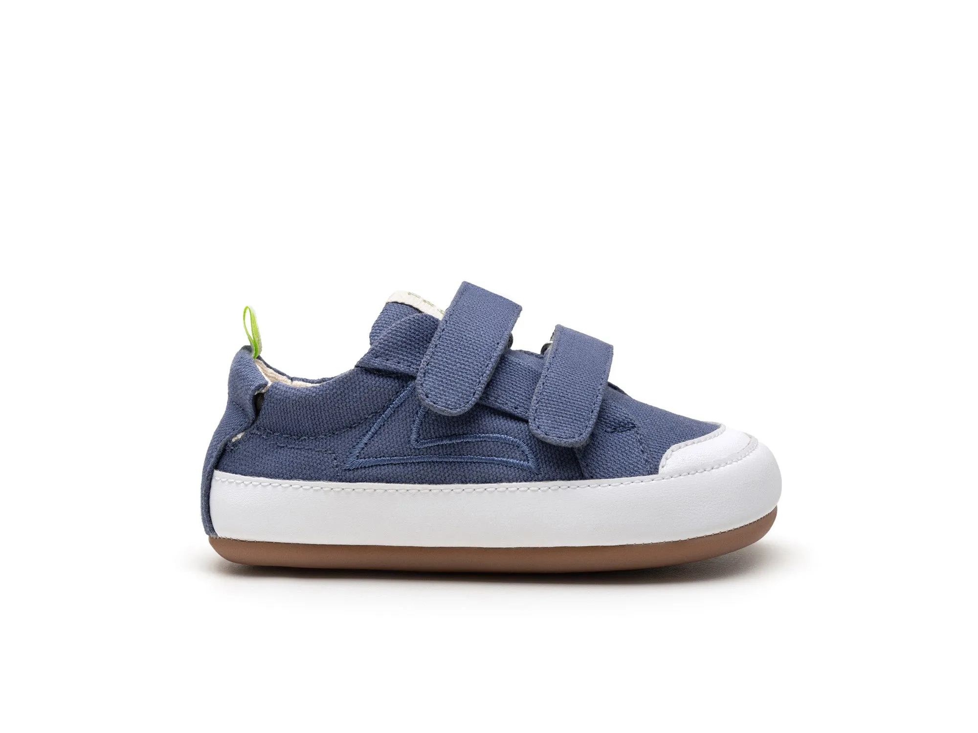Tip Toey Joey Boy's Bossy Green Sneakers - Lona Azul Klein fit work