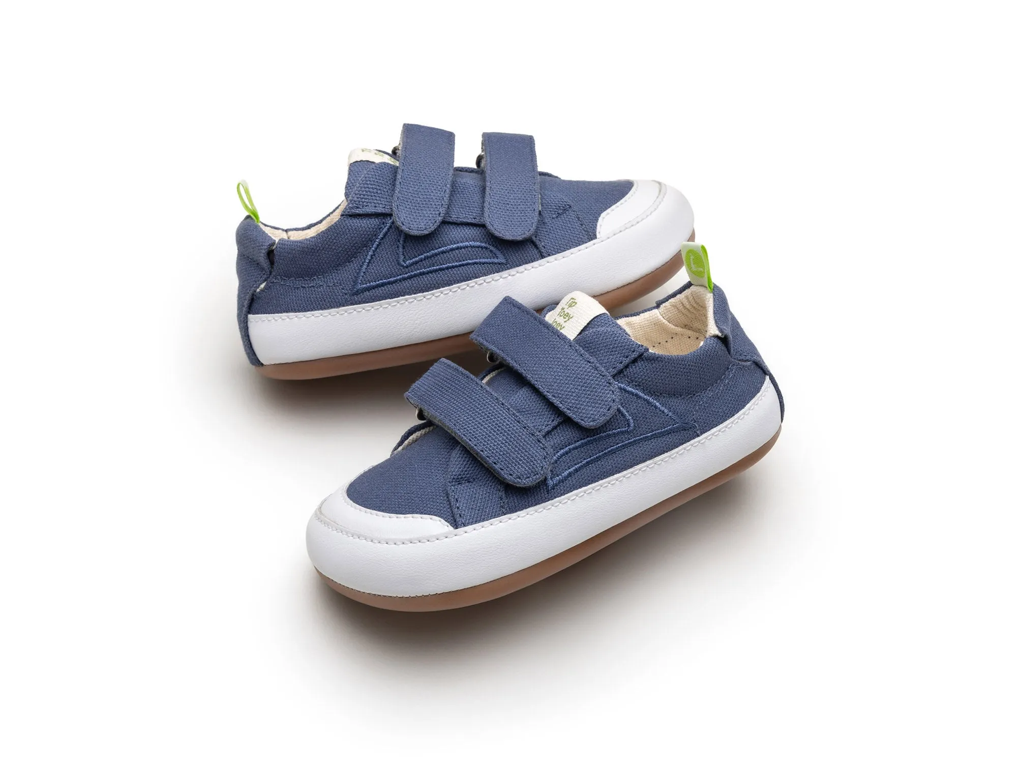 Tip Toey Joey Boy's Bossy Green Sneakers - Lona Azul Klein laid back
