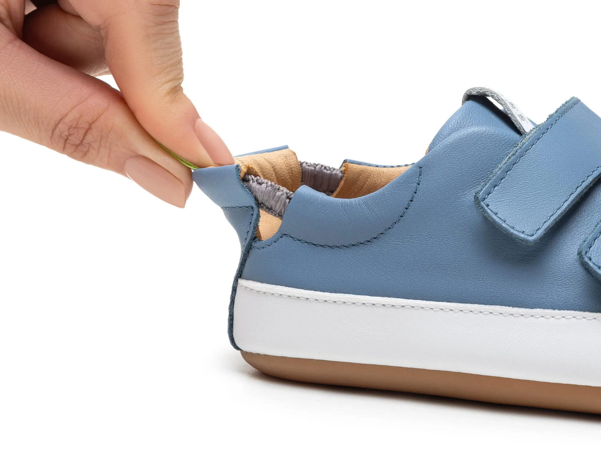 Tip Toey Joey Boy's Bossy Sneakers - Denim / White rest time
