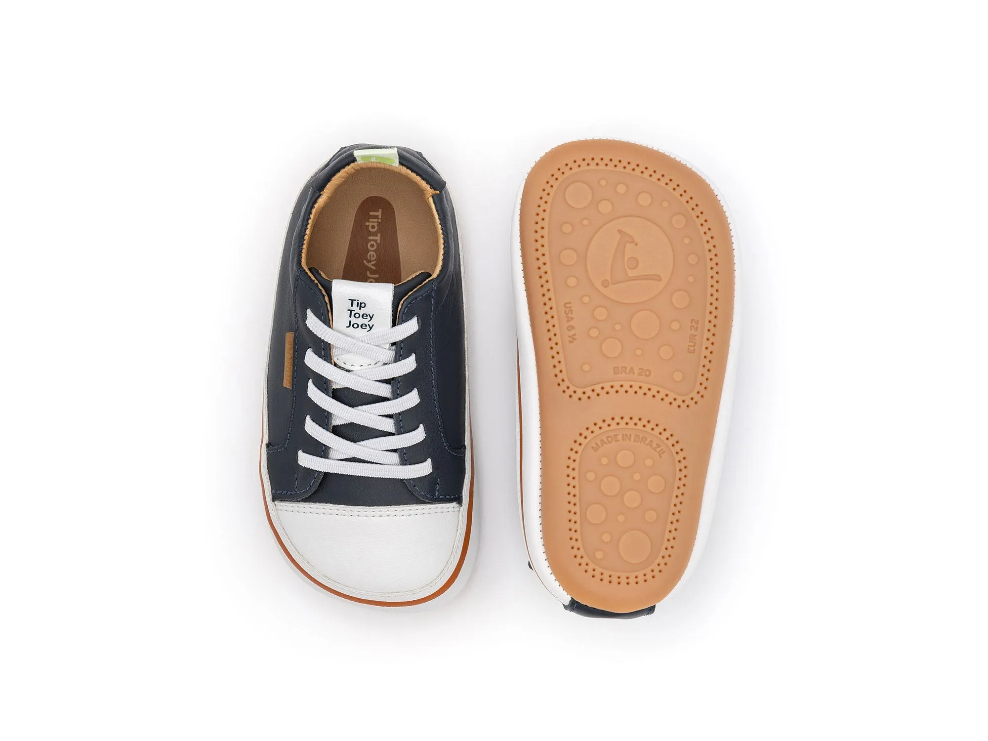 Tip Toey Joey Boy's Funky Casual Shoes - Navy / White style boost