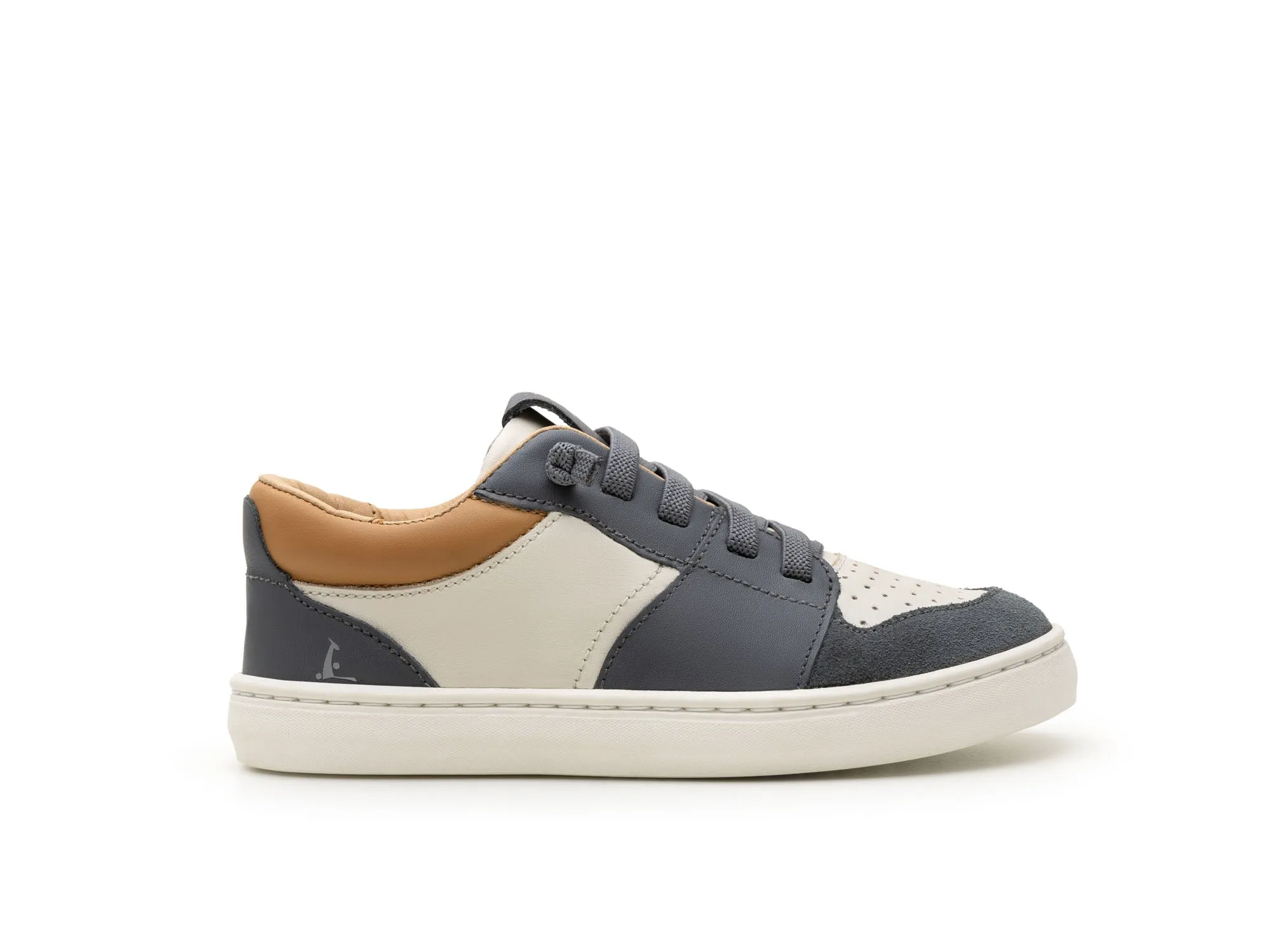 Tip Toey Joey Boy's Ollie Casual Shoes - Tapioca / Slate Blue / Hay feel smooth