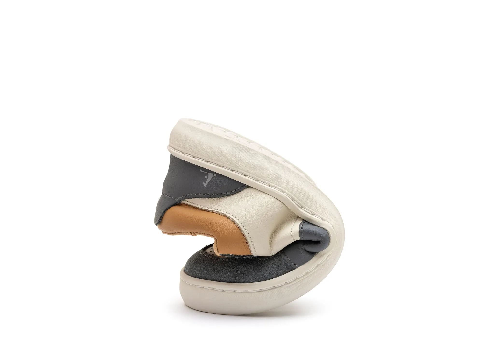 Tip Toey Joey Boy's Ollie Casual Shoes - Tapioca / Slate Blue / Hay quick slip
