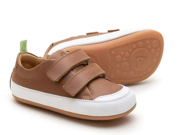 Tip Toey Joey Girl's and Boy's Bossy Sneakers, Whisky/White flow street