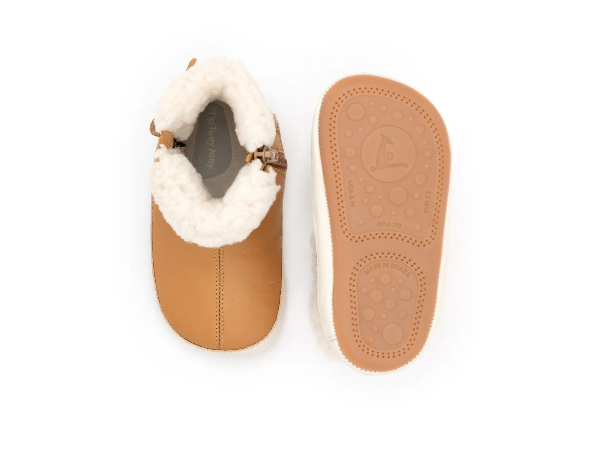 Tip Toey Joey Girl's and Boy's Dobby Boots - Hay / Tapioca road soul