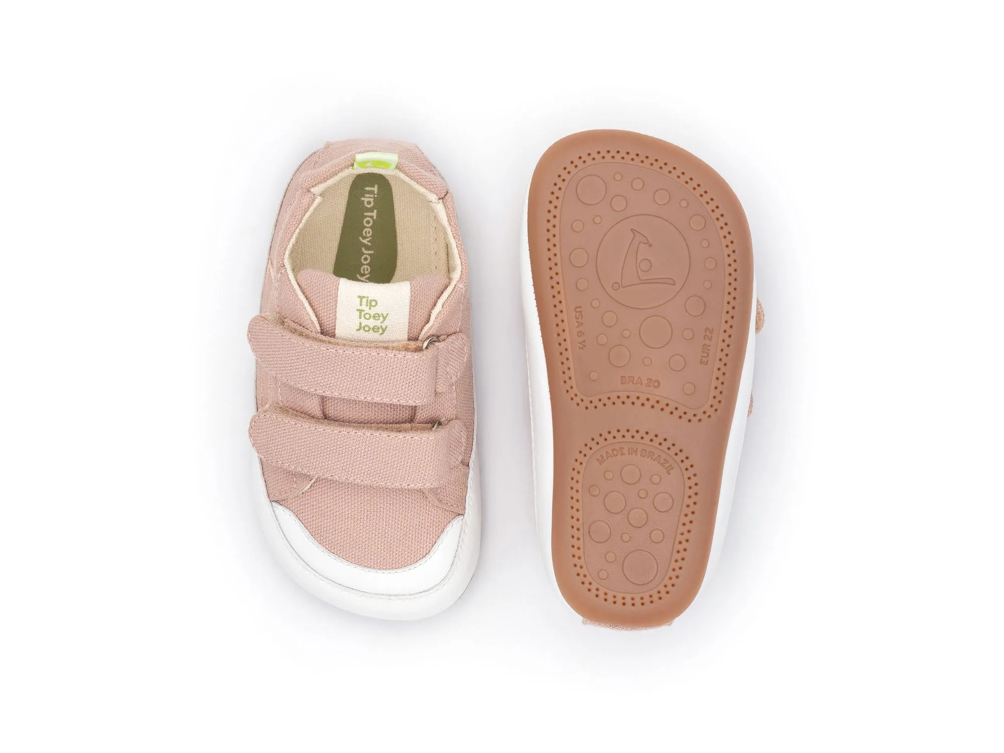 Tip Toey Joey Girl's Bossy Green Sneakers - Lona Rosa Quartzo comfy ride