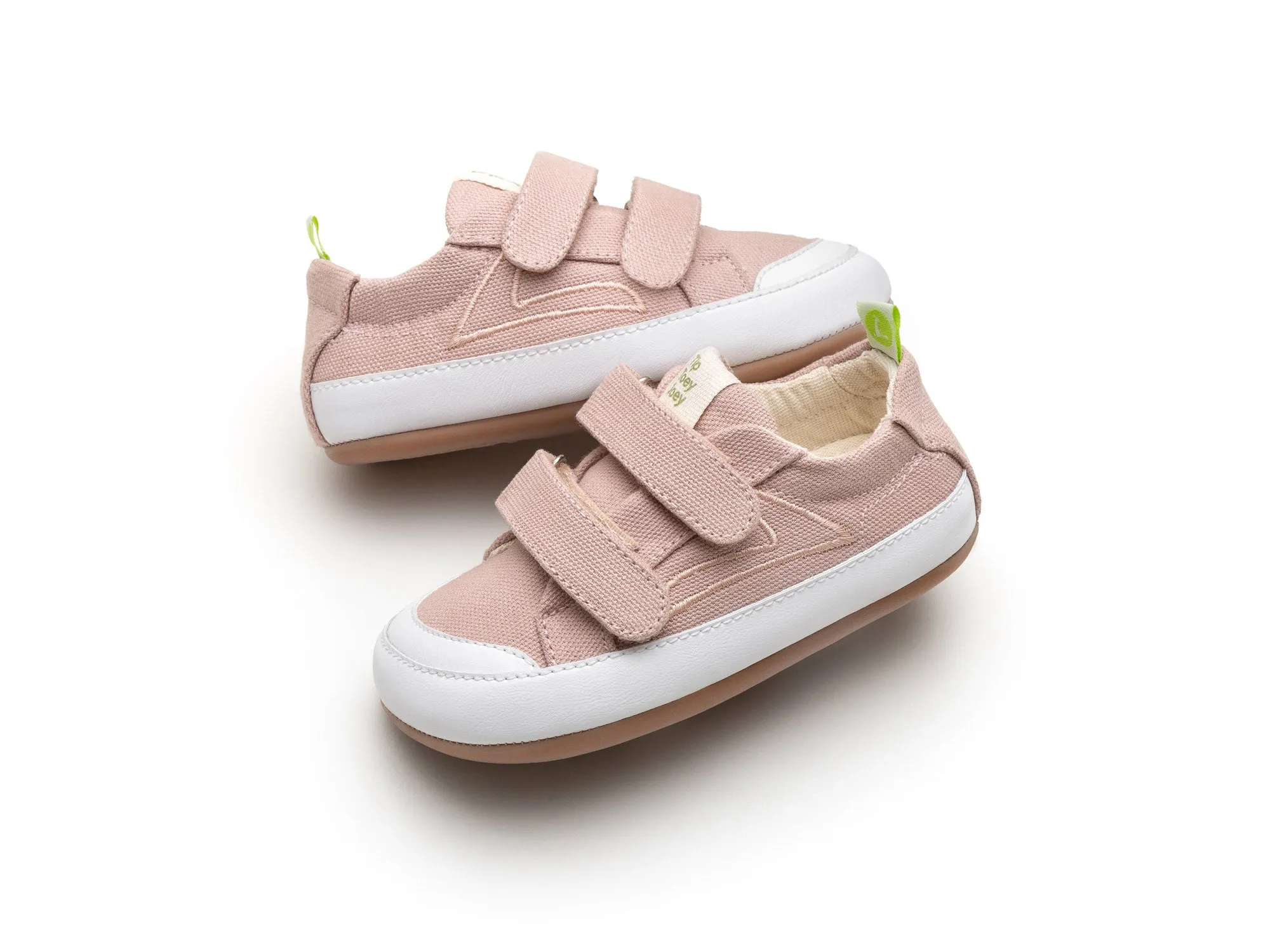Tip Toey Joey Girl's Bossy Green Sneakers - Lona Rosa Quartzo lazy walk