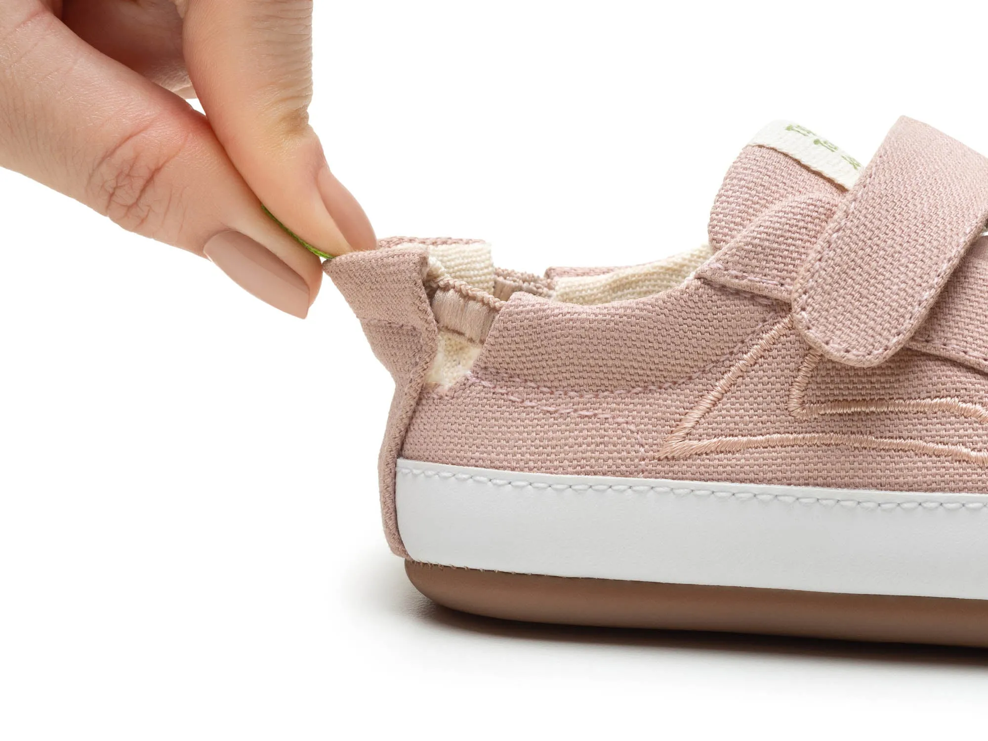 Tip Toey Joey Girl's Bossy Green Sneakers - Lona Rosa Quartzo cozy move