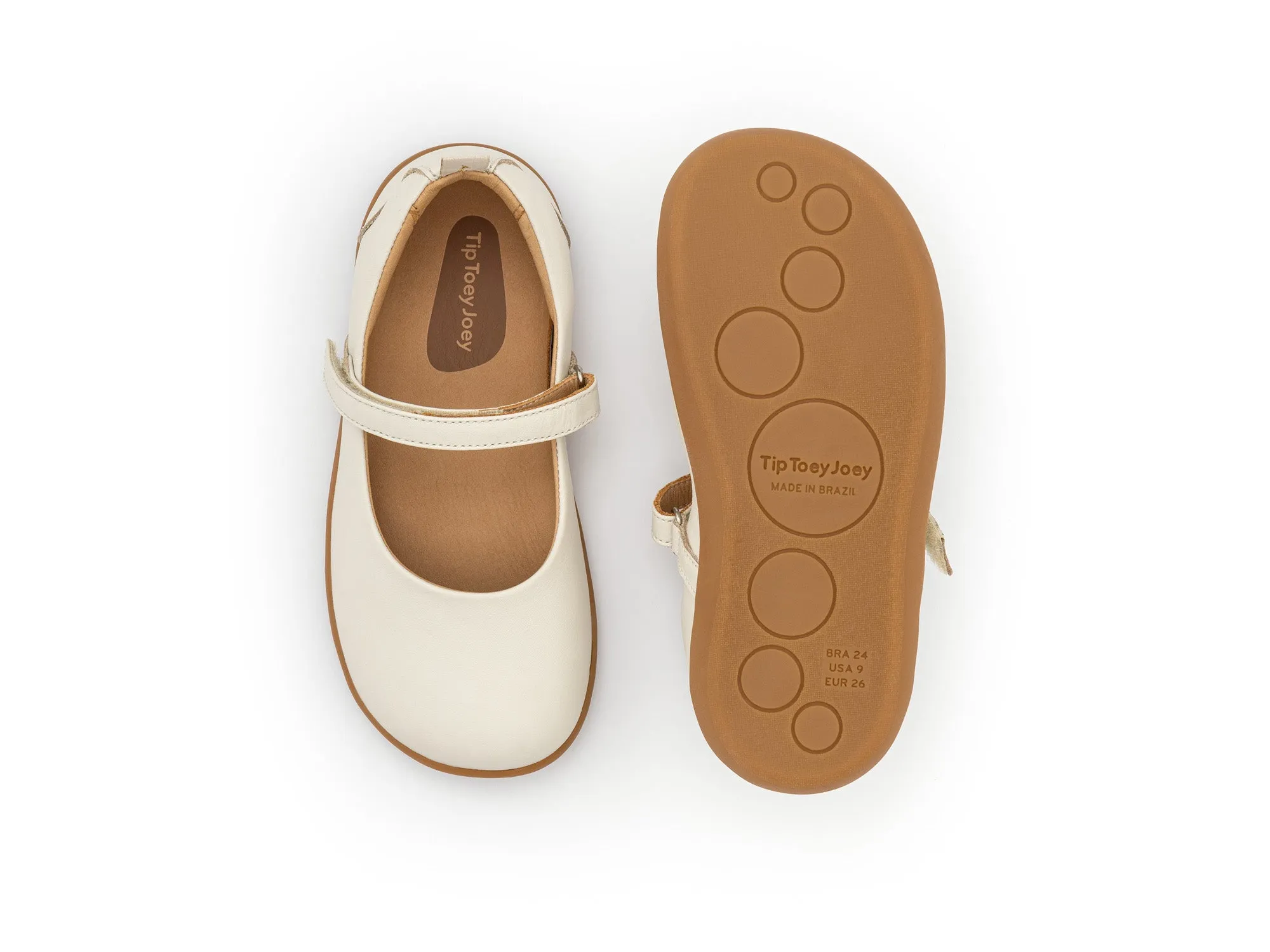 Tip Toey Joey Girl's Catch Mary Janes - Tapioca vibe walk