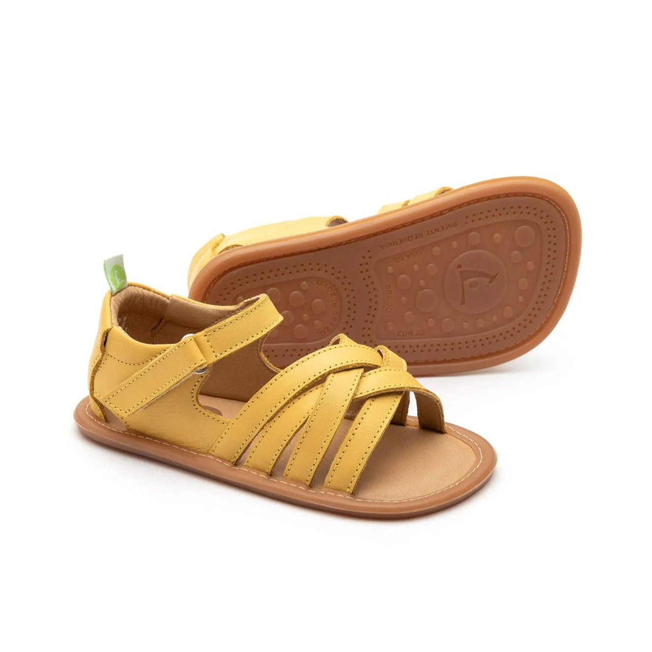 Tip Toey Joey Girl's Criss Cross Sandals - Pequi Soft Edge