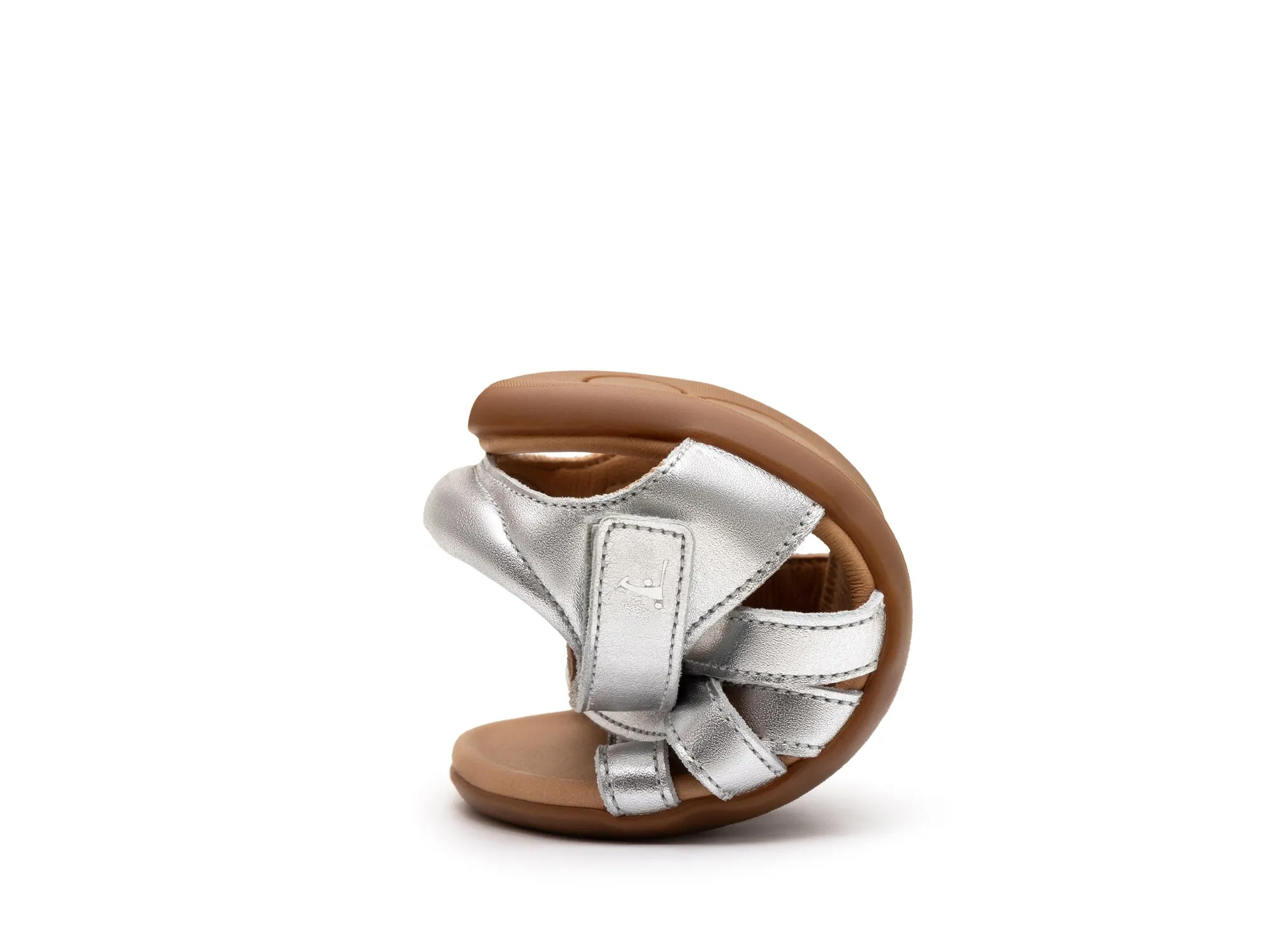 Tip Toey Joey Girl's Criss Cross Sandals - Sterling Silver Nature Joy