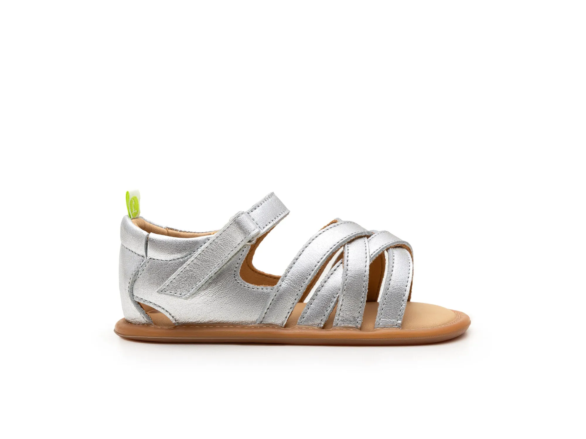 Tip Toey Joey Girl's Criss Cross Sandals - Sterling Silver Free Motion