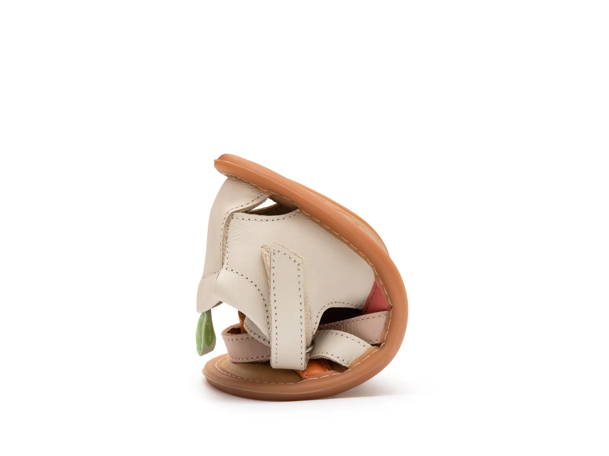 Tip Toey Joey Girl's Criss Cross Sandals - Tapioca / Tangerine / Coral Matte Calm Mind