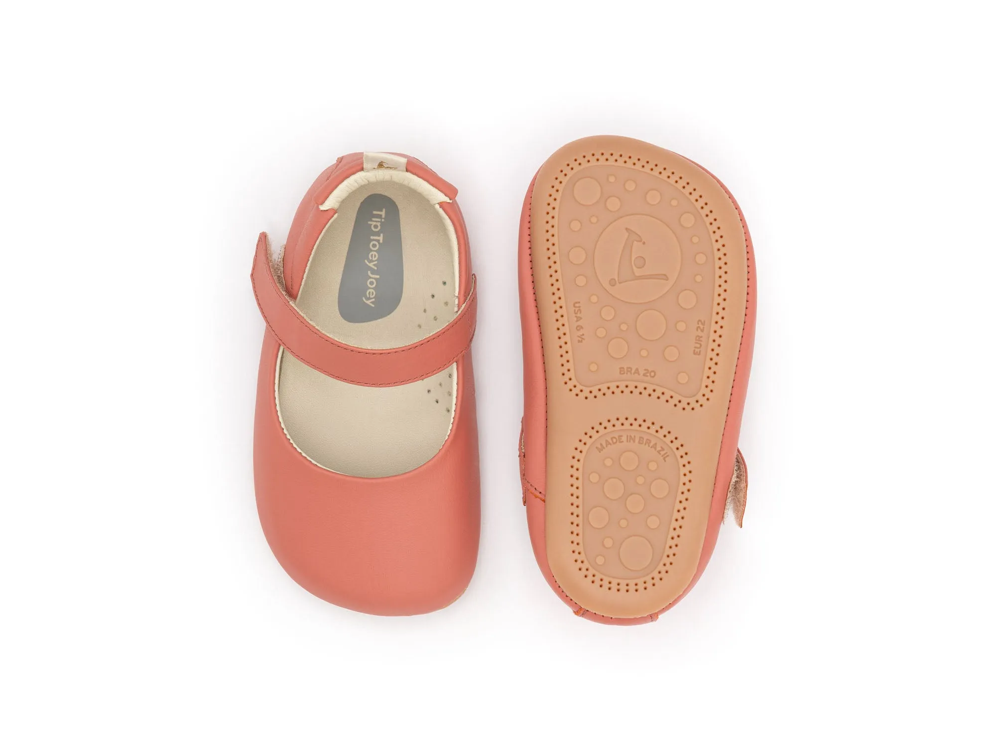 Tip Toey Joey Girl's Dolly Mary Jane Shoes - Rosa Seco city wear