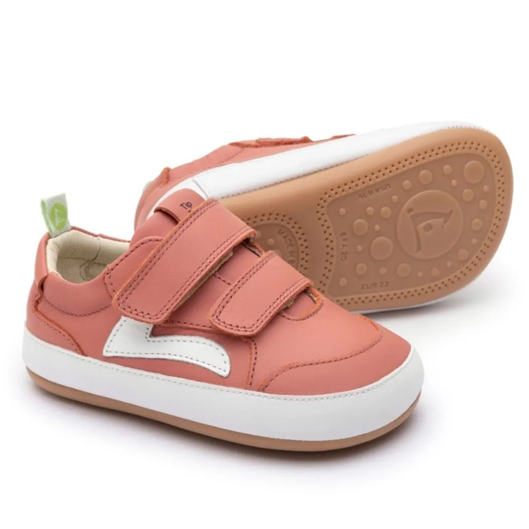 Tip Toey Joey Girl's Landy Sneakers - Rosa Seco / White walk vibe